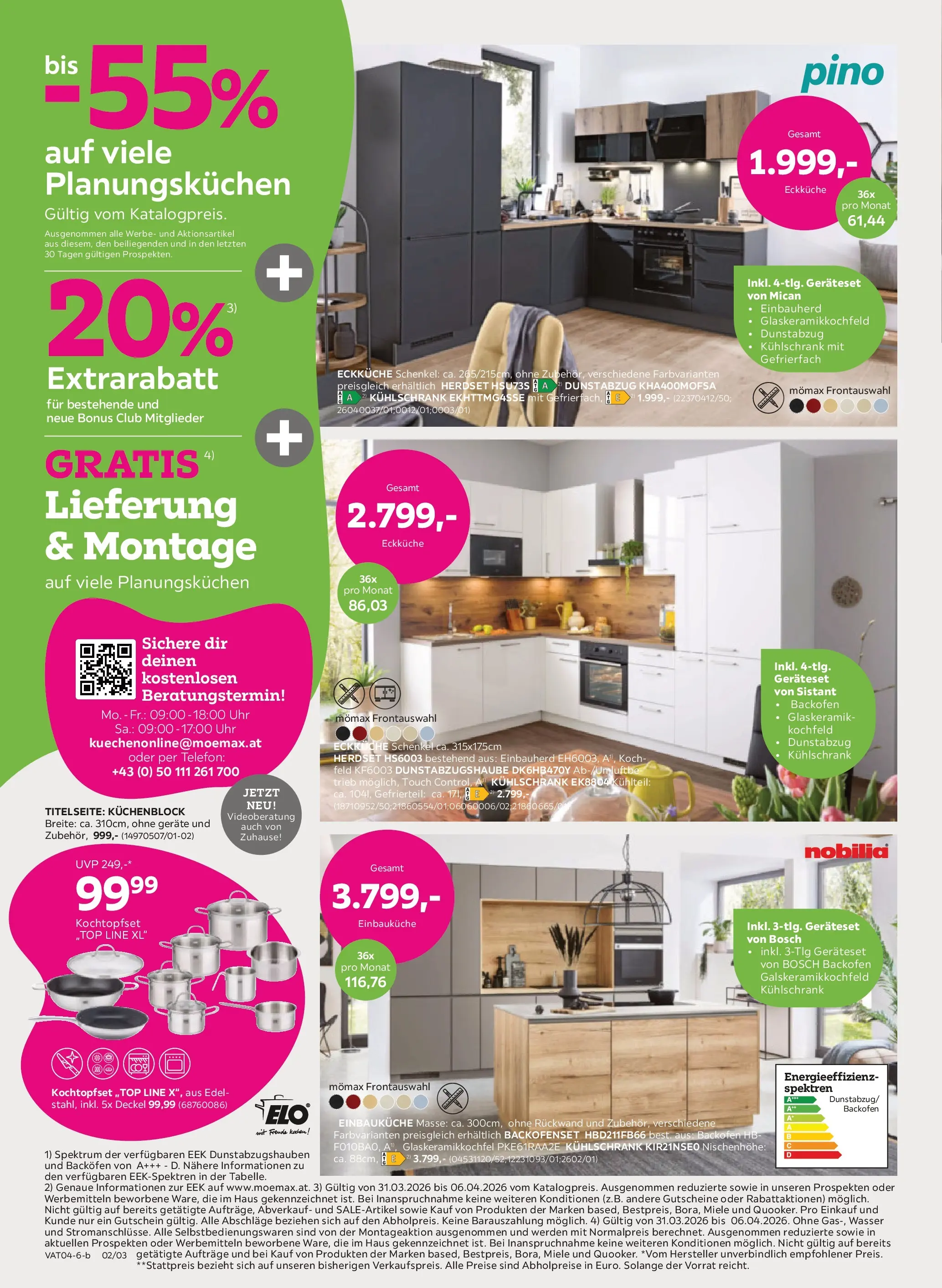 Mömax Ansfelden, Bruck An Der Mur, Villach von 30.03.2026 - Aktuelle Angebote | Seite: 2 | Produkte: Telefon, Uhr, Kühlschrank, Kochfeld