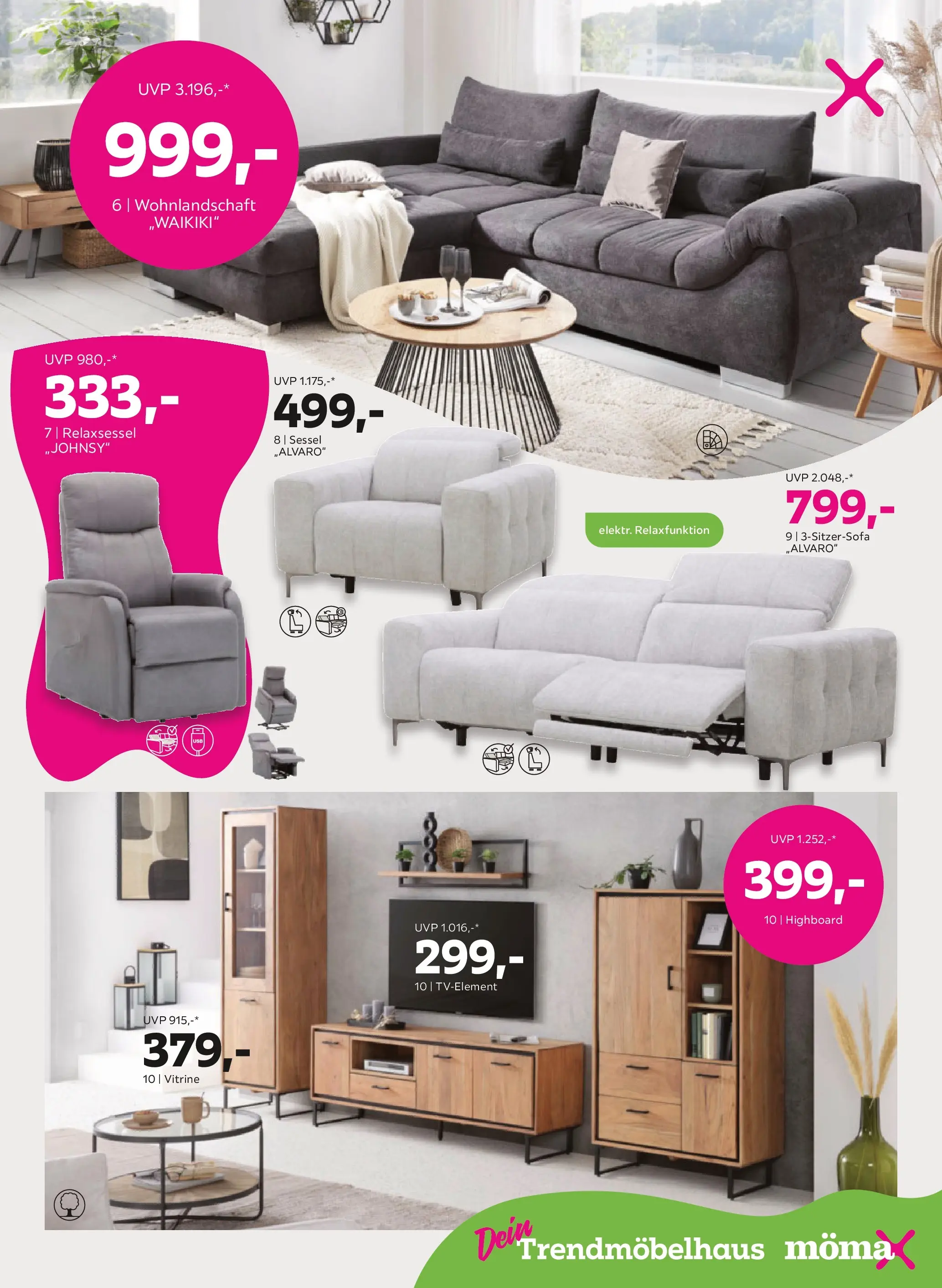 Mömax Ansfelden, Bruck An Der Mur, Villach von 30.03.2026 - Aktuelle Angebote | Seite: 5 | Produkte: Sessel