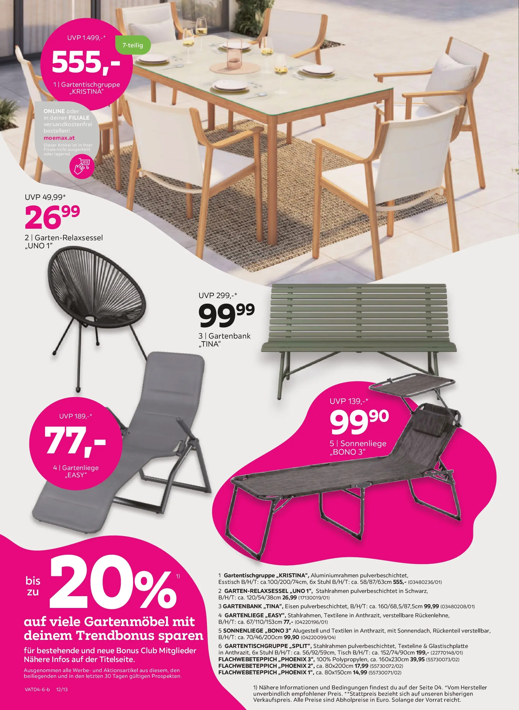 Mömax Ansfelden, Bruck An Der Mur, Villach von 30.03.2026 - Aktuelle Angebote | Seite: 12 | Produkte: Tisch, Stuhl, Gartenmöbel