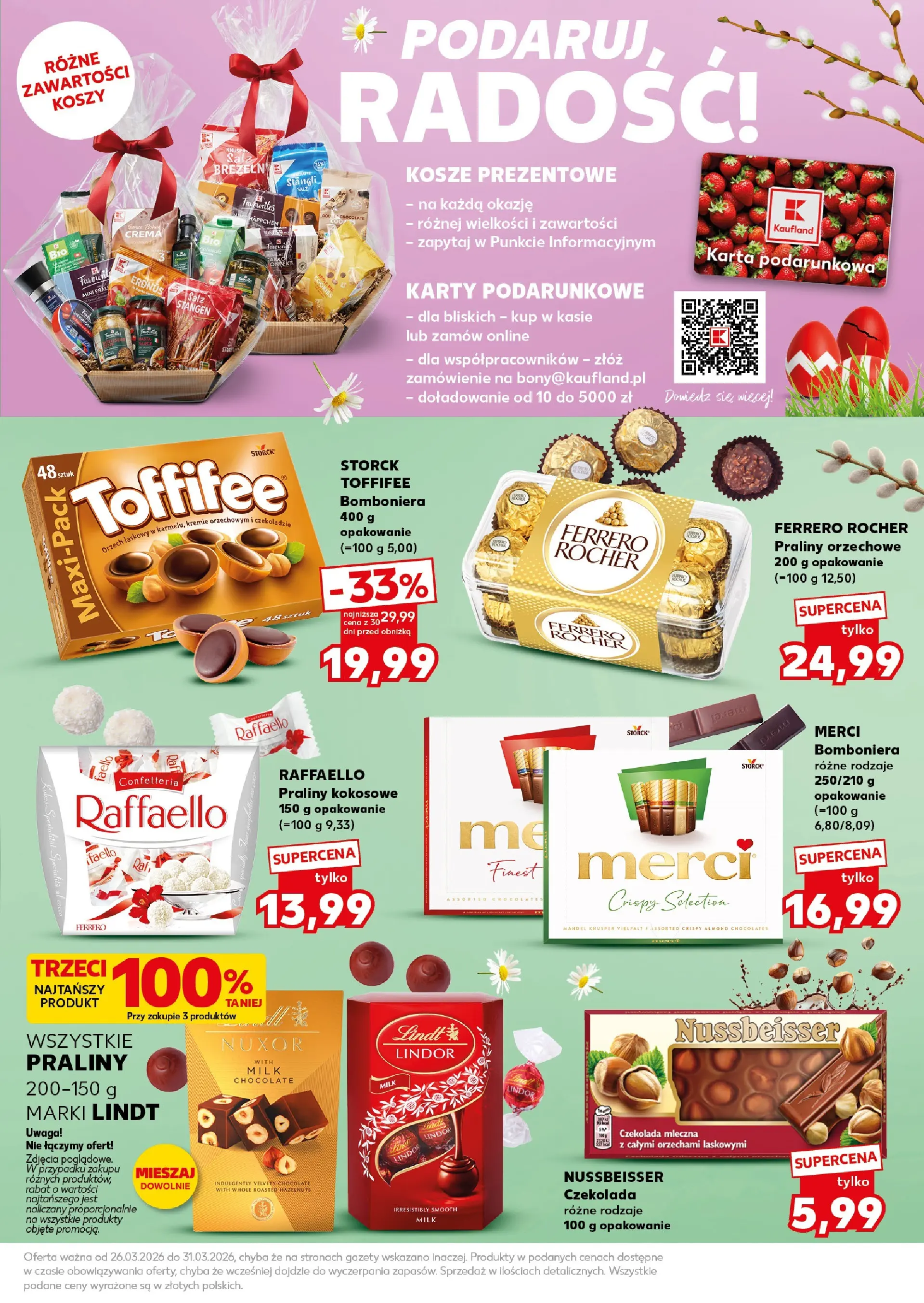 Kaufland gazetka - Super Weekend od 28.03.2026 - od jutra PDF | Strona: 7 | Produkty: Praliny, Merci, Toffifee, Czekolada