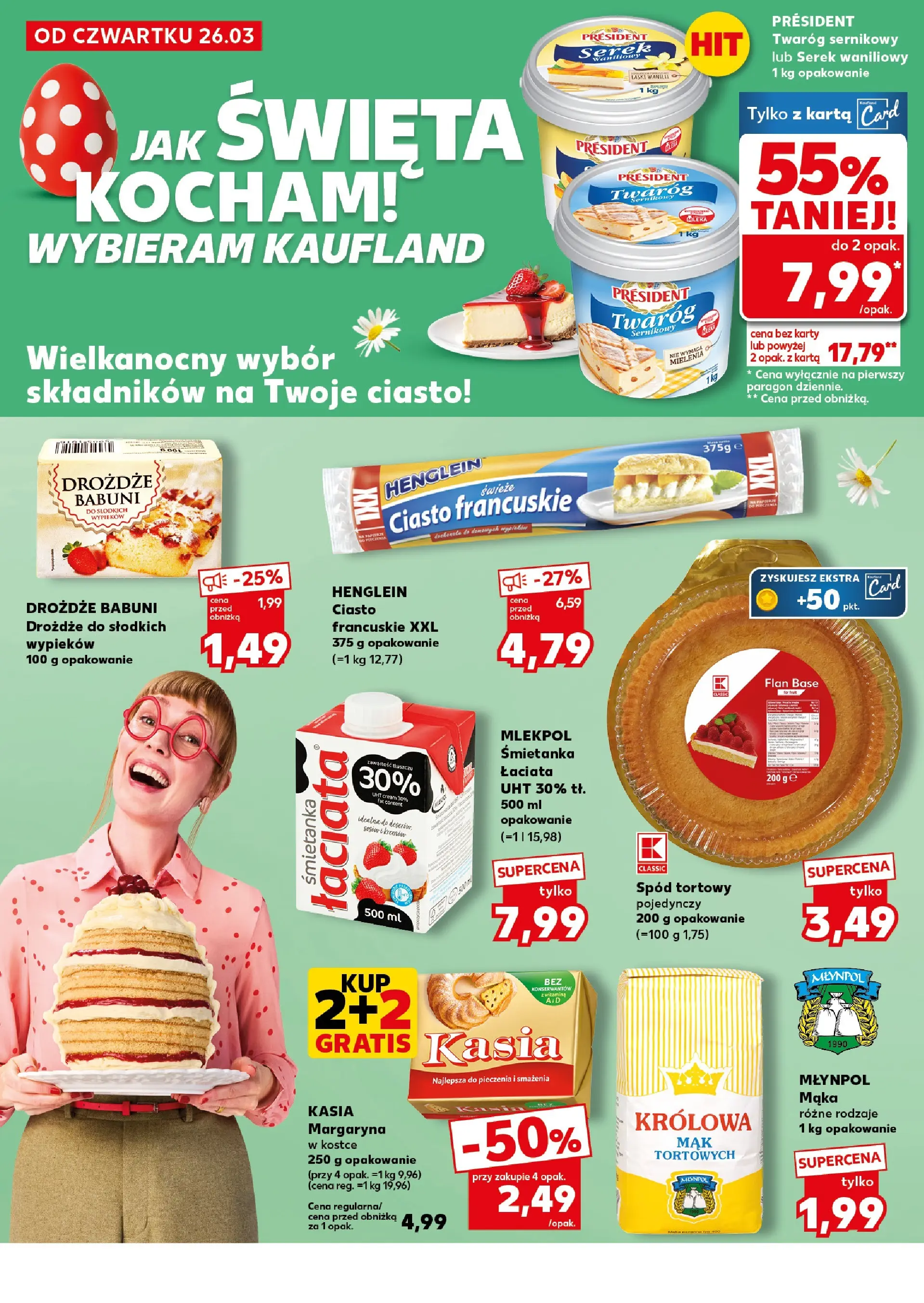 Kaufland gazetka - Super Weekend od 28.03.2026 - od jutra PDF | Strona: 8 | Produkty: Karta, Serek, Ciasto, Mleka