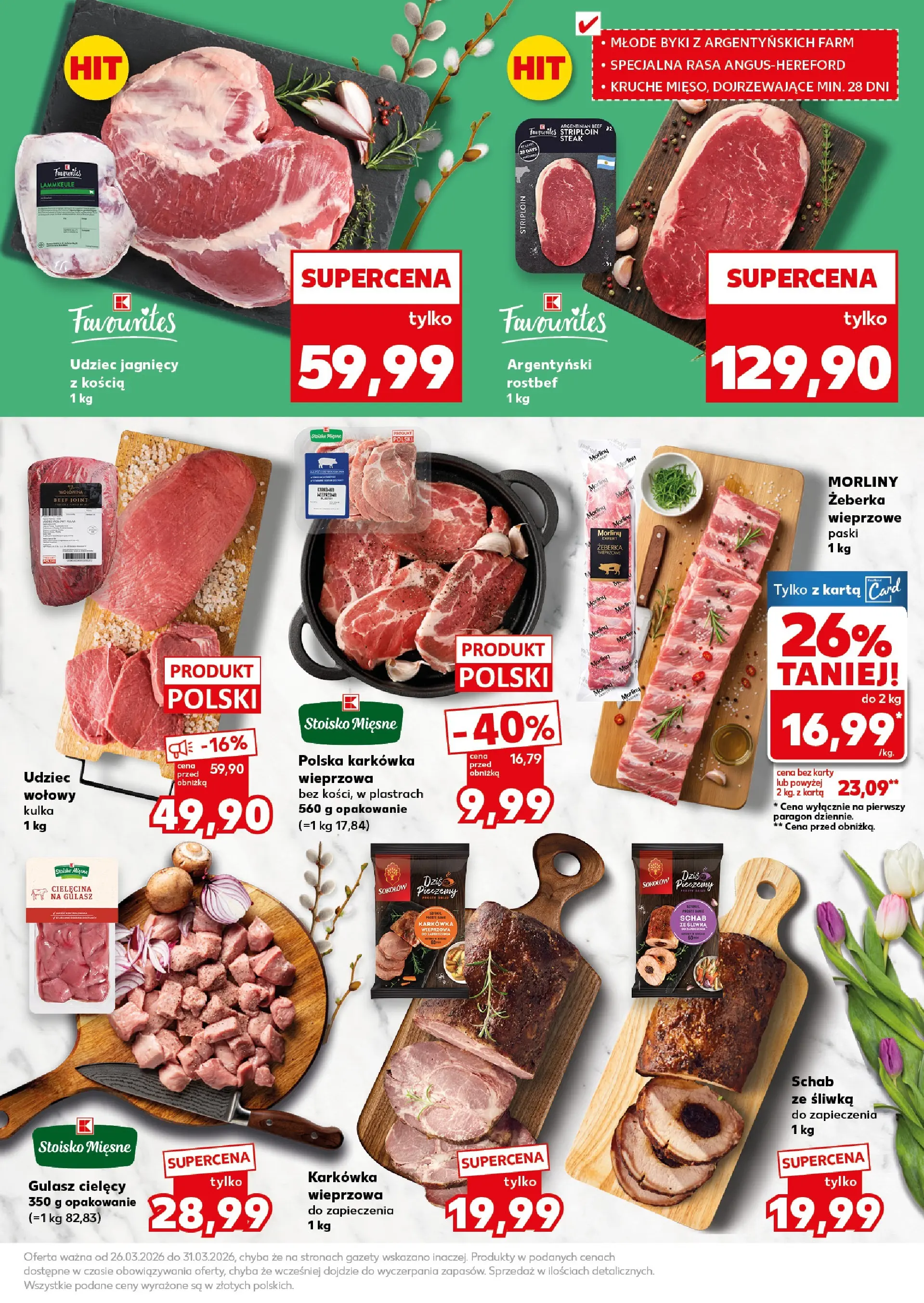 Kaufland gazetka - Super Weekend od 28.03.2026 - od jutra PDF | Strona: 11 | Produkty: Karta, Schab, Schab ze śliwką, Gulasz