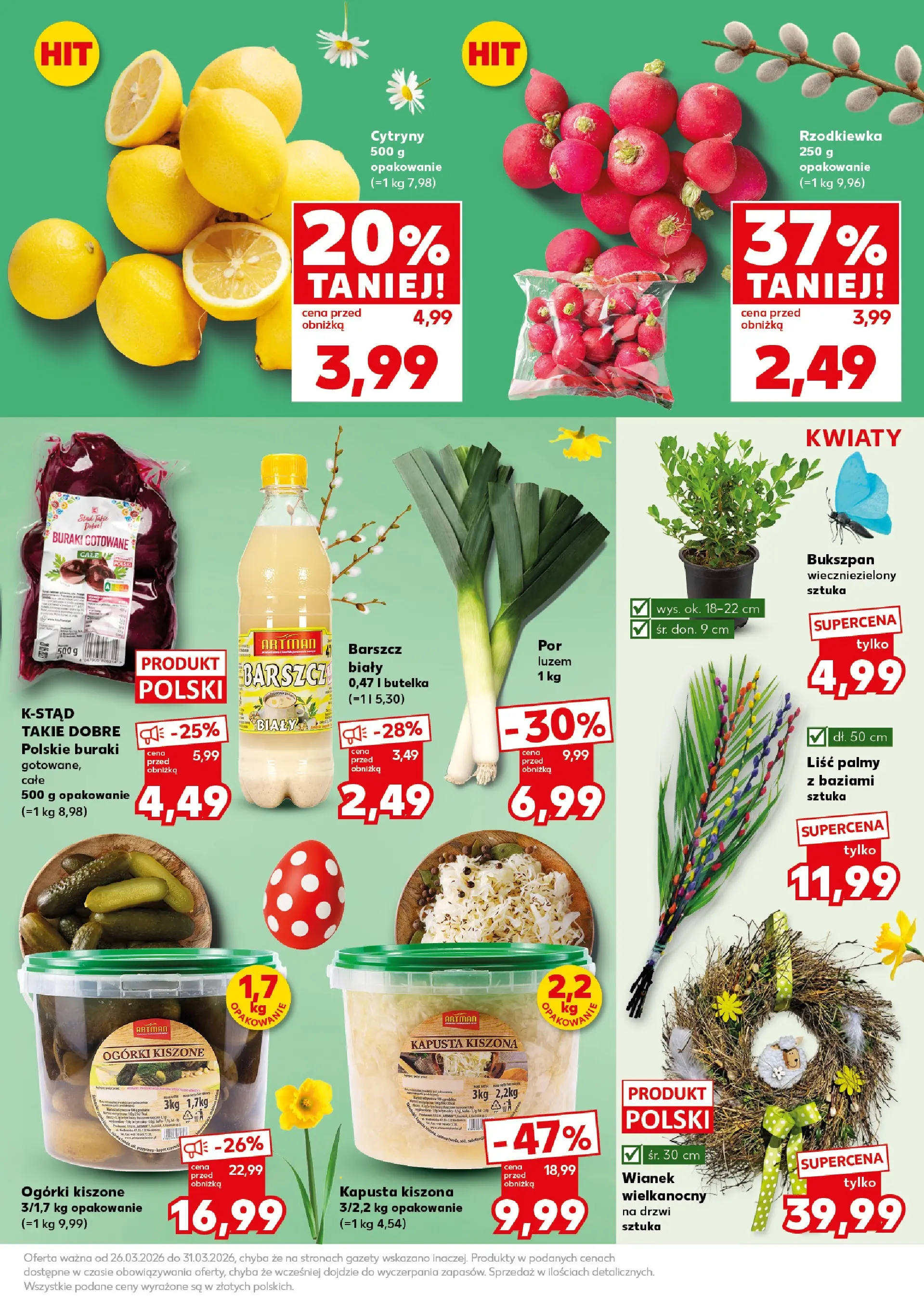 Kaufland gazetka - Super Weekend od 28.03.2026 - od jutra PDF | Strona: 13 | Produkty: Barszcz, Kapusta, Kapusta kiszona, Ogórki