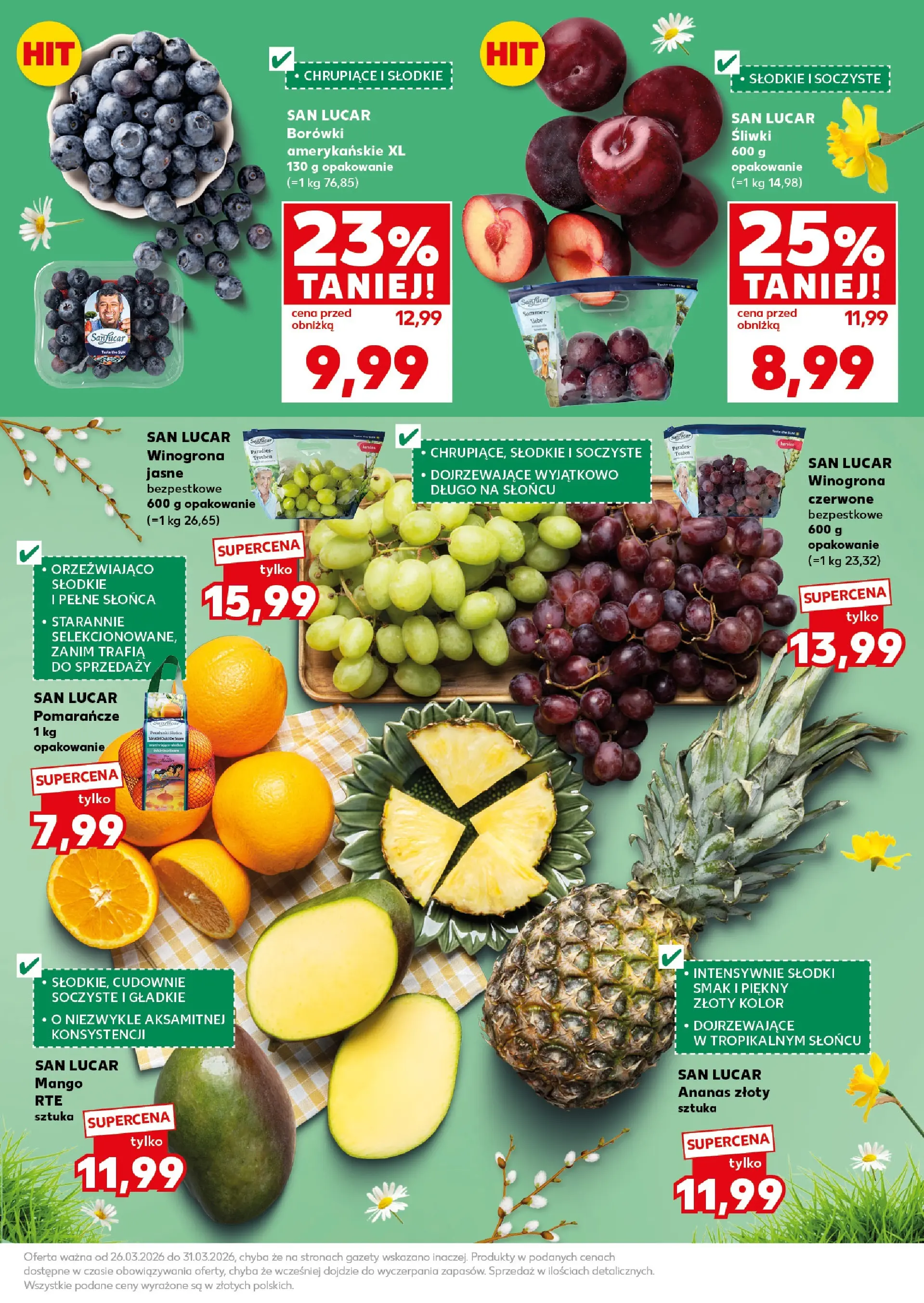 Kaufland gazetka - Super Weekend od 28.03.2026 - od jutra PDF | Strona: 15 | Produkty: Mango, Śliwki, Pomarańcze, Ananas