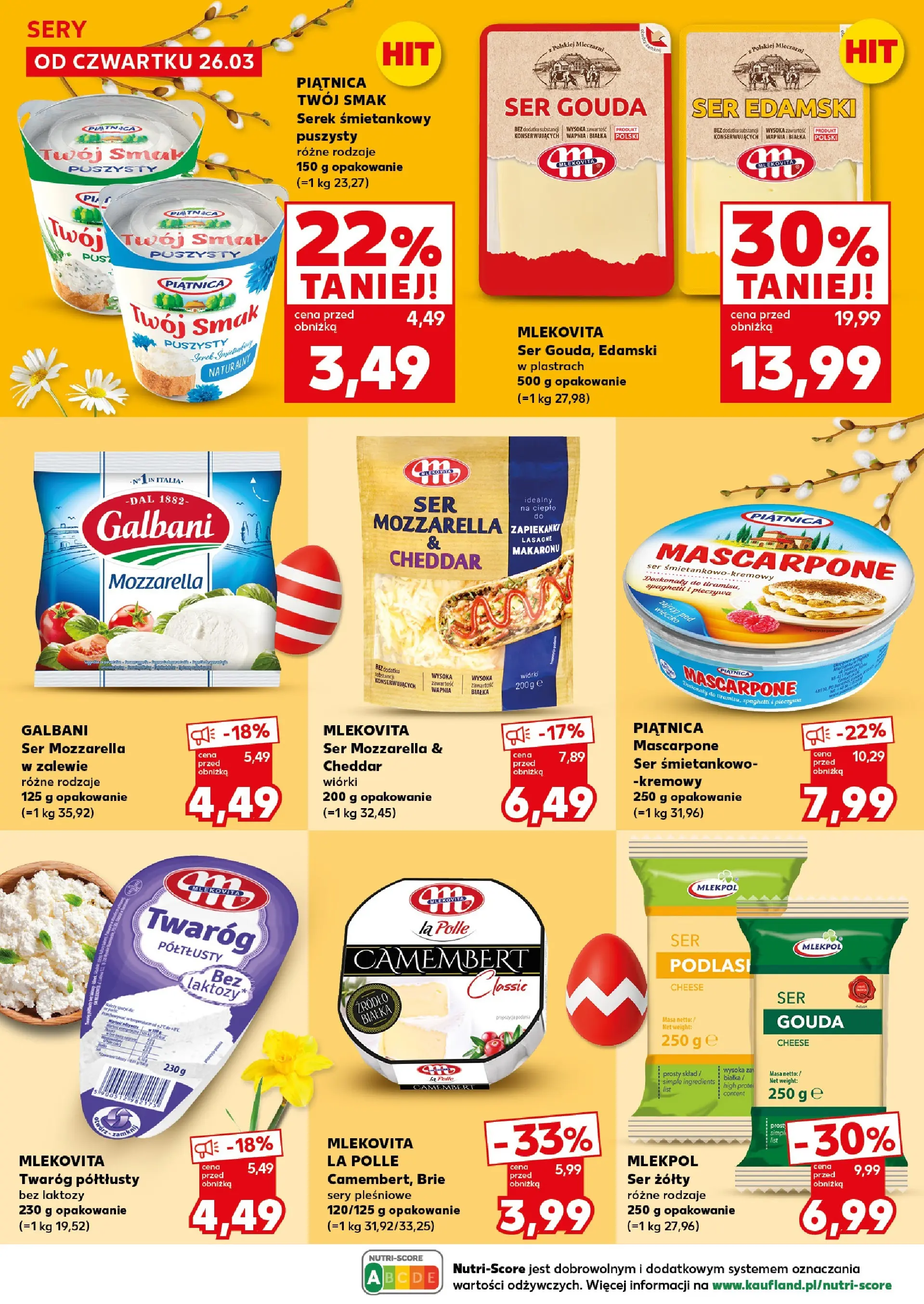 Kaufland gazetka - Super Weekend od 28.03.2026 - od jutra PDF | Strona: 22 | Produkty: Ser żółty, Bez laktozy, Zapiekanki, Ser gouda