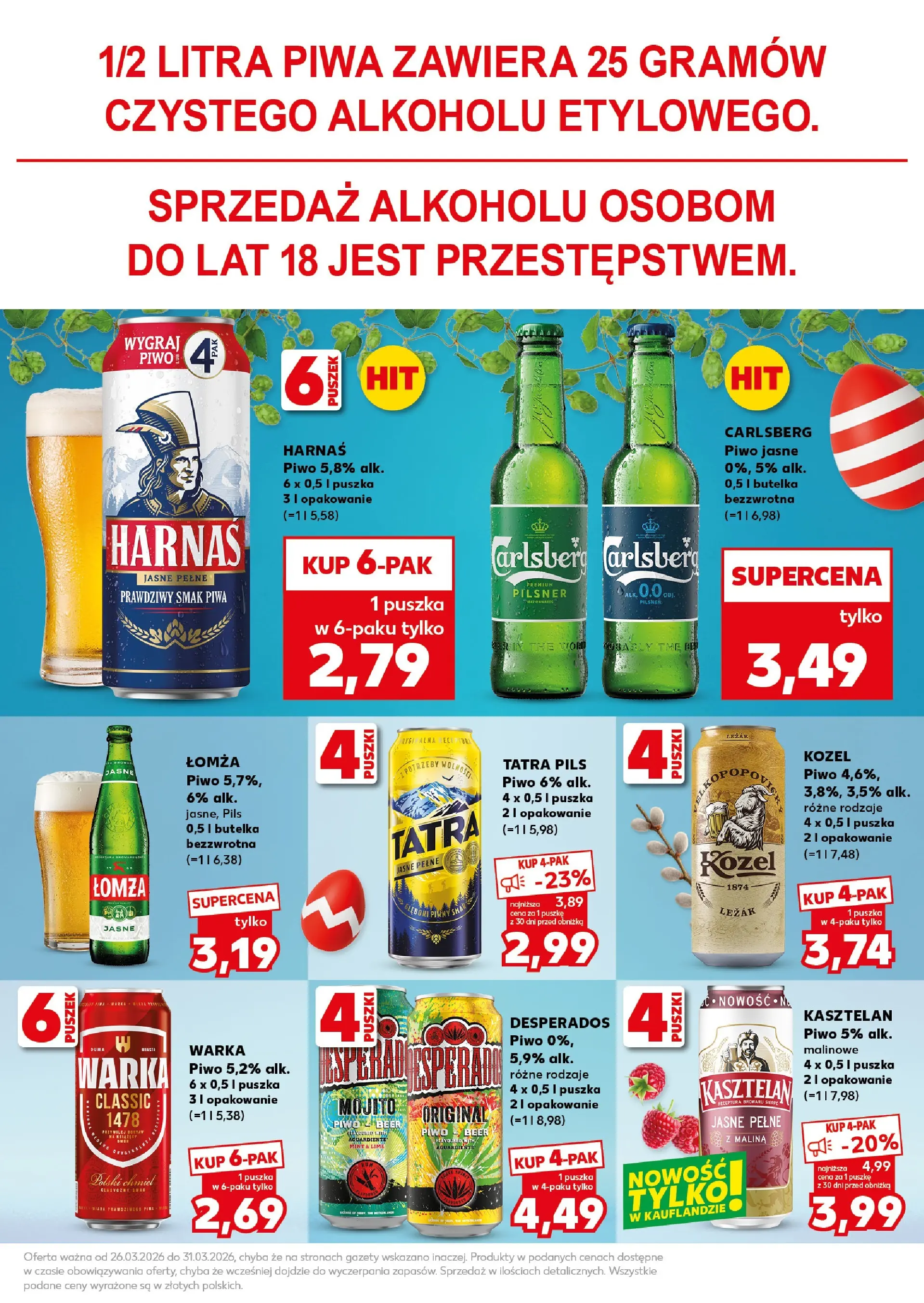 Kaufland gazetka - Super Weekend od 28.03.2026 - od jutra PDF | Strona: 25 | Produkty: Malina, Warka, Harnaś, Piwo