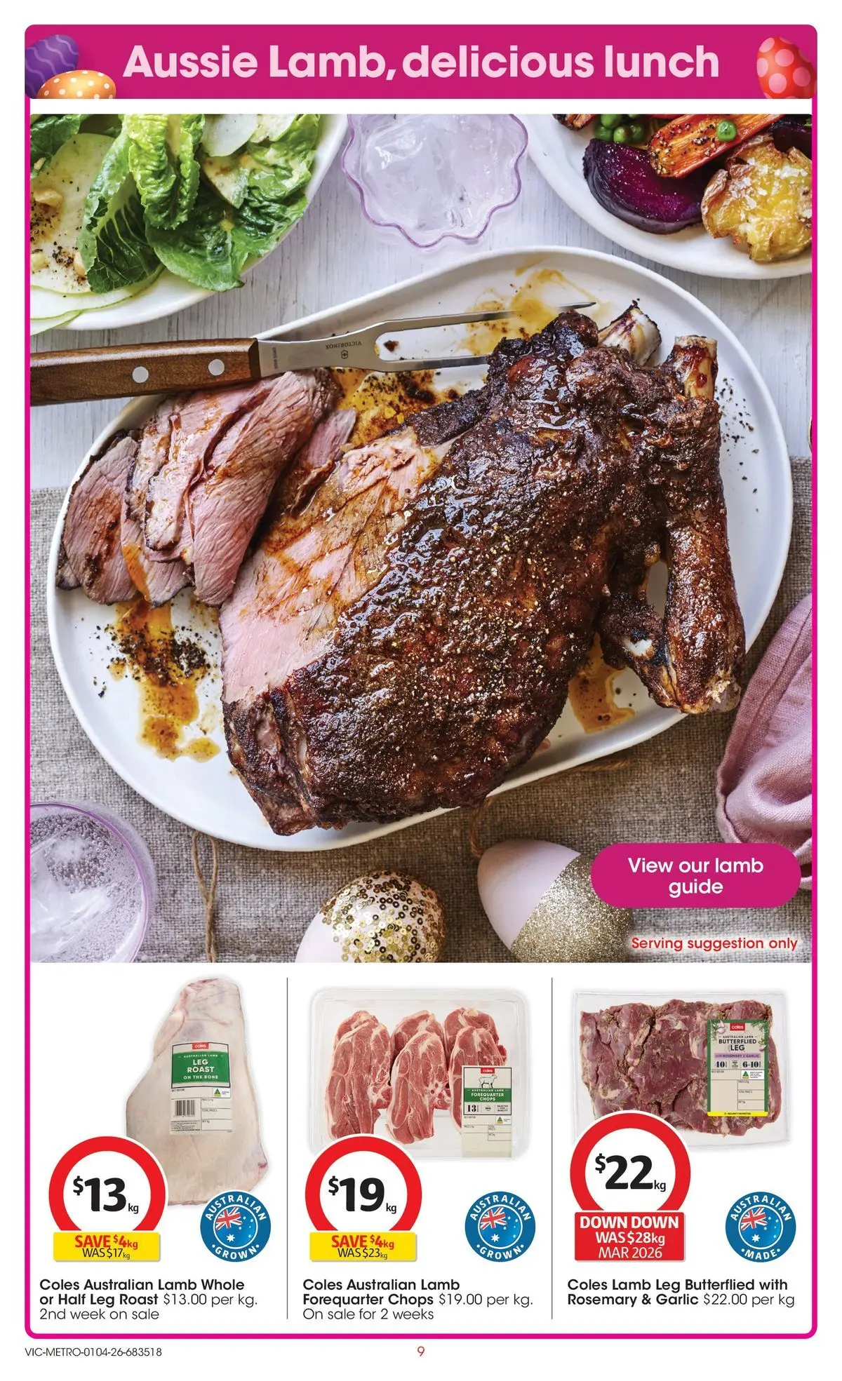 ﻿Coles catalogue valid from 01/04/2026 > Online Australia | Page: 9 | Products: Lamb, Garlic