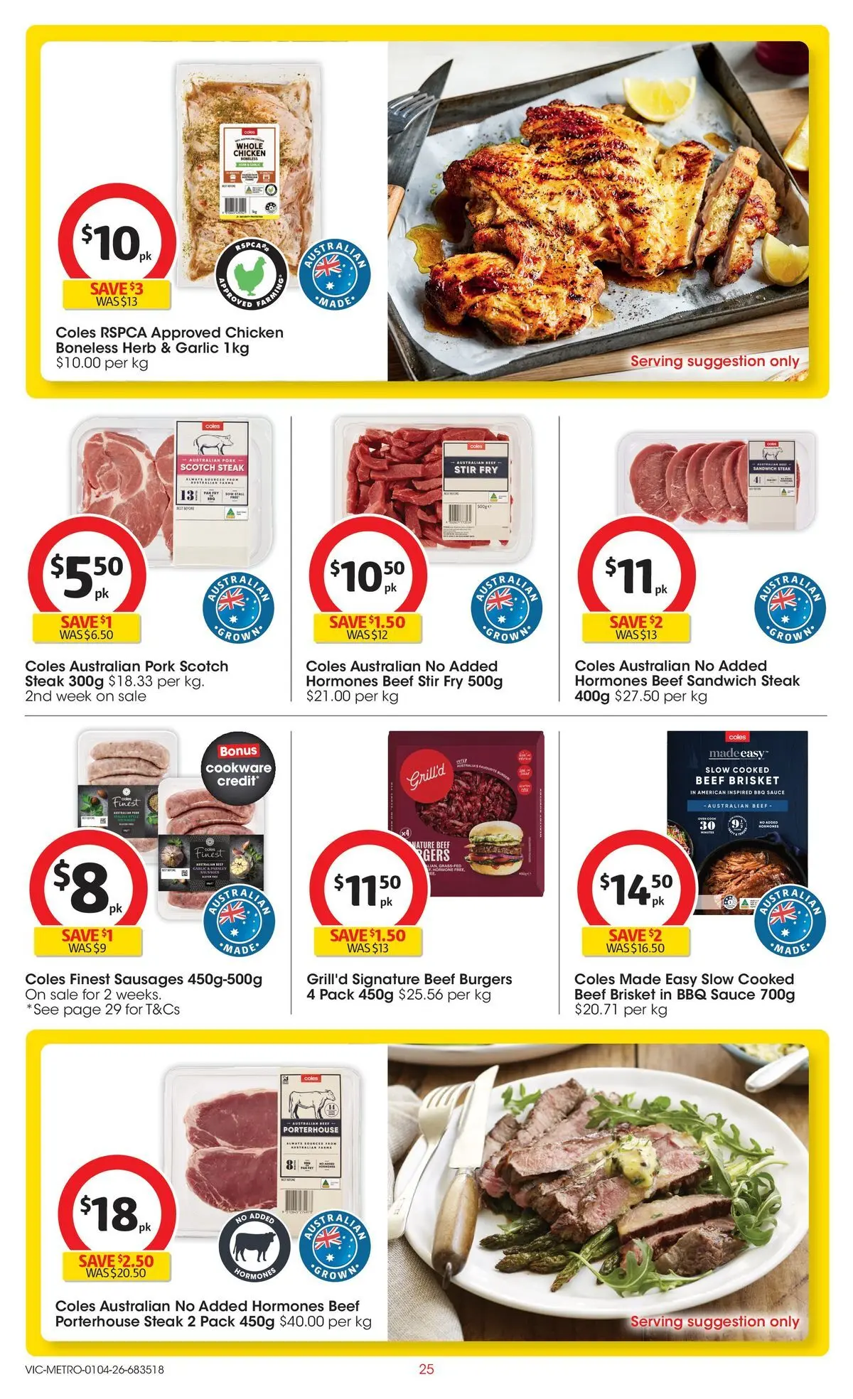 ﻿Coles catalogue valid from 01/04/2026 > Online Australia | Page: 25 | Products: BBQ Sauce, Chicken, Beef, Cookware