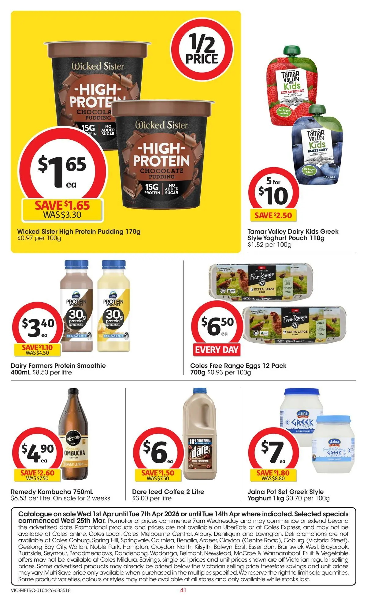﻿Coles catalogue valid from 01/04/2026 > Online Australia | Page: 41 | Products: Eggs, Ginger, Pudding, Sugar