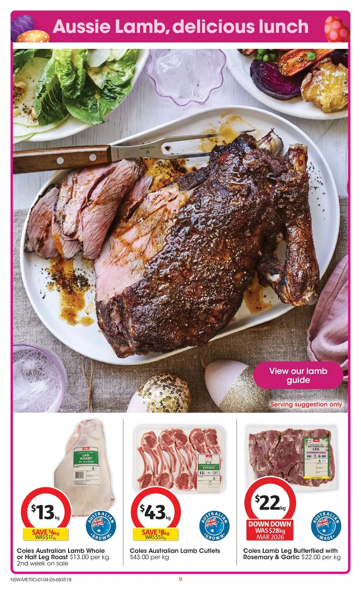 ﻿Coles catalogue valid from 01/04/2026 > Online Australia | Page: 9 | Products: Lamb, Garlic
