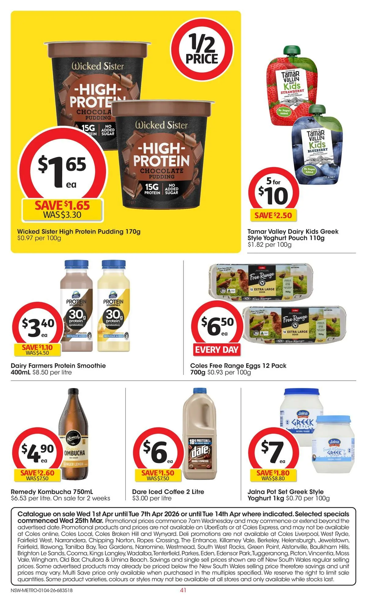 ﻿Coles catalogue valid from 01/04/2026 > Online Australia | Page: 41 | Products: Dairy, Eggs, Ginger, Lemon