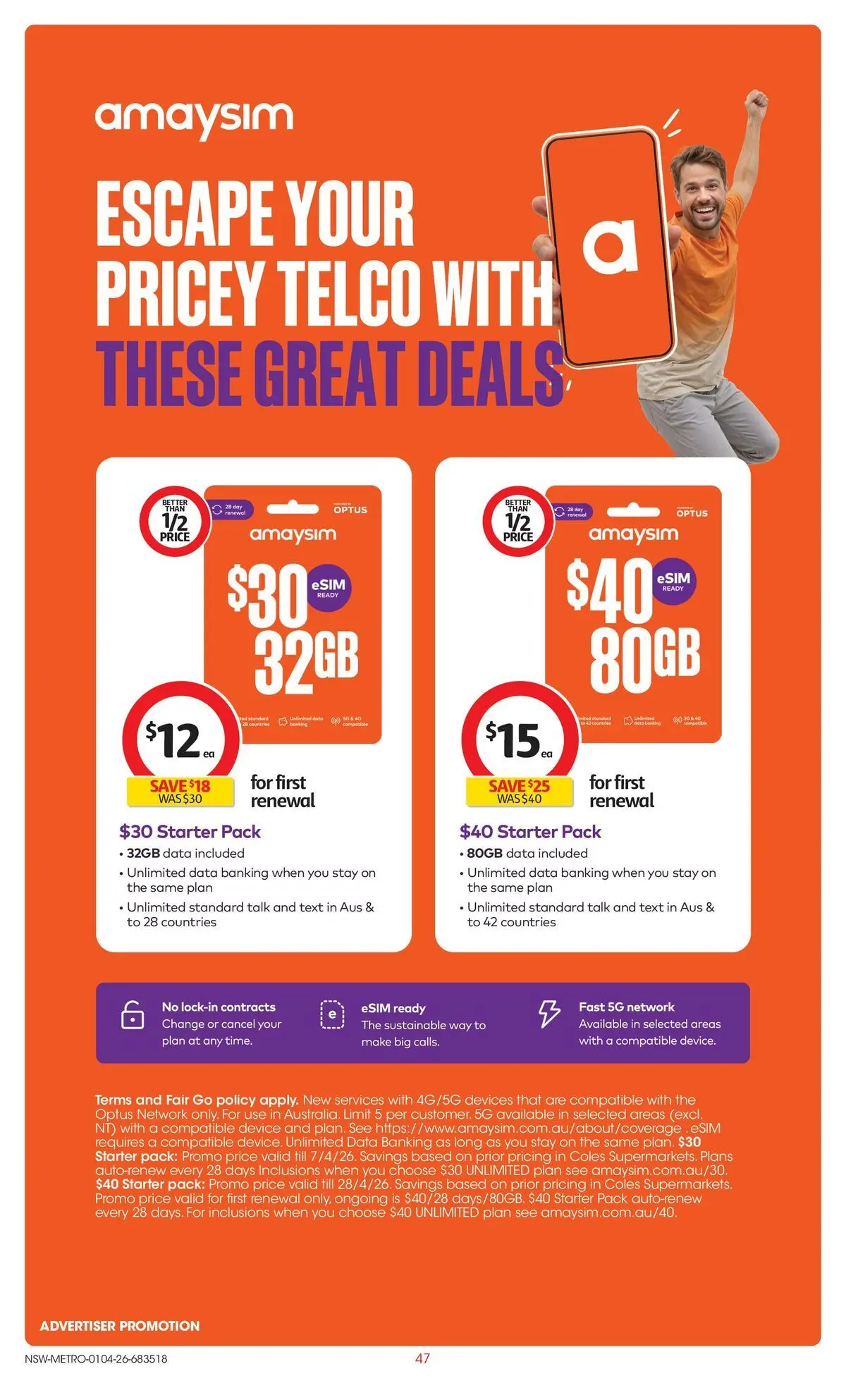 ﻿Coles catalogue valid from 01/04/2026 > Online Australia | Page: 47 | Products: Sustainable, Device