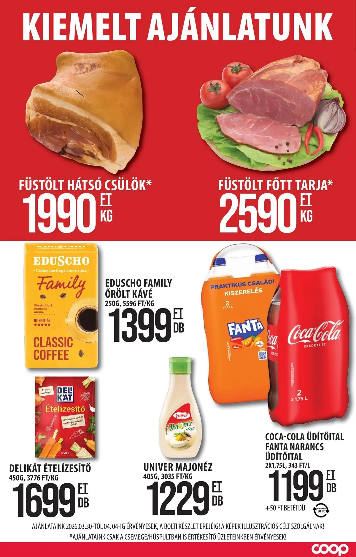 COOP Szolnok akciós újság Székesfehérvár - 2026.03.29. -tól/töl > akció, lapozható szórólap 🛍️ | Oldal: 4 | Termékek: Narancs, Őrölt kávé, Ételízesítő, Majonéz