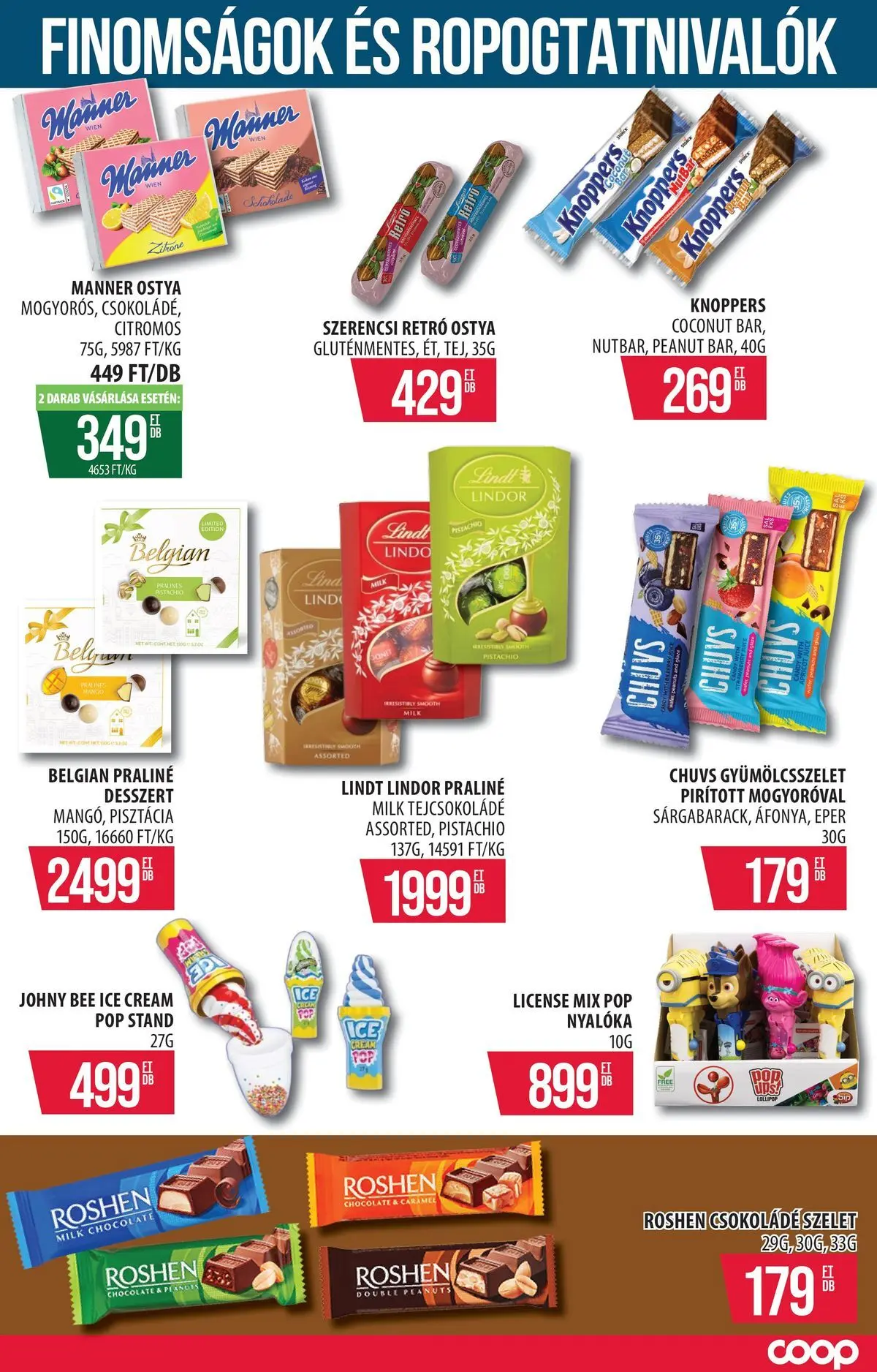 COOP Szolnok akciós újság Székesfehérvár - 2026.03.29. -tól/töl > akció, lapozható szórólap 🛍️ | Oldal: 12 | Termékek: Pisztácia, Nyalóka, Praliné, Csokoládé