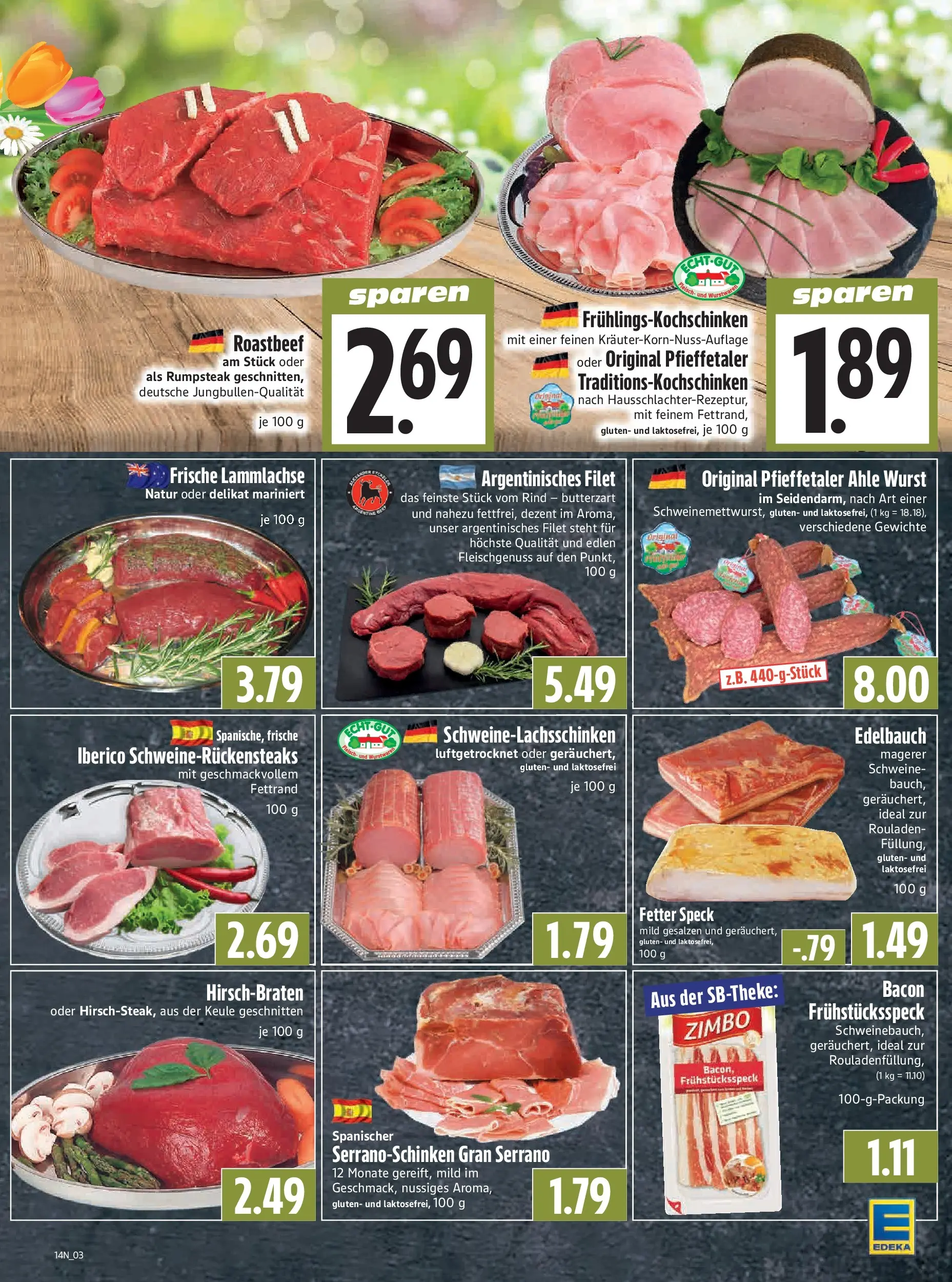 Angebote - Edeka Hahner: Wochenangebote (ab 29.03.2026) zum Blättern | Seite: 5 | Produkte: Rumpsteak, Roastbeef, Wurst