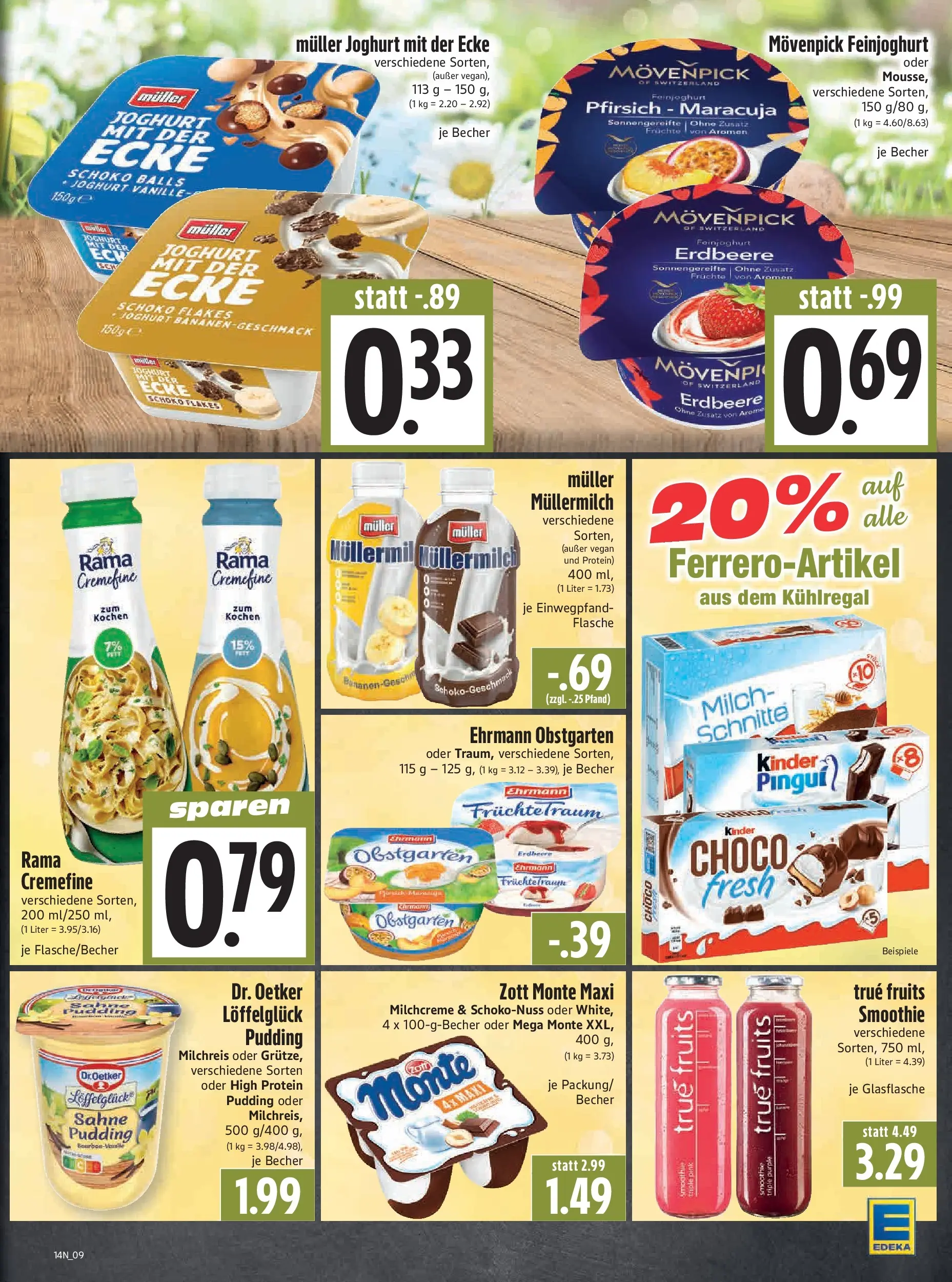 Angebote - Edeka Hahner: Wochenangebote (ab 29.03.2026) zum Blättern | Seite: 11 | Produkte: Rama, Bananen, Pudding, Pfirsich