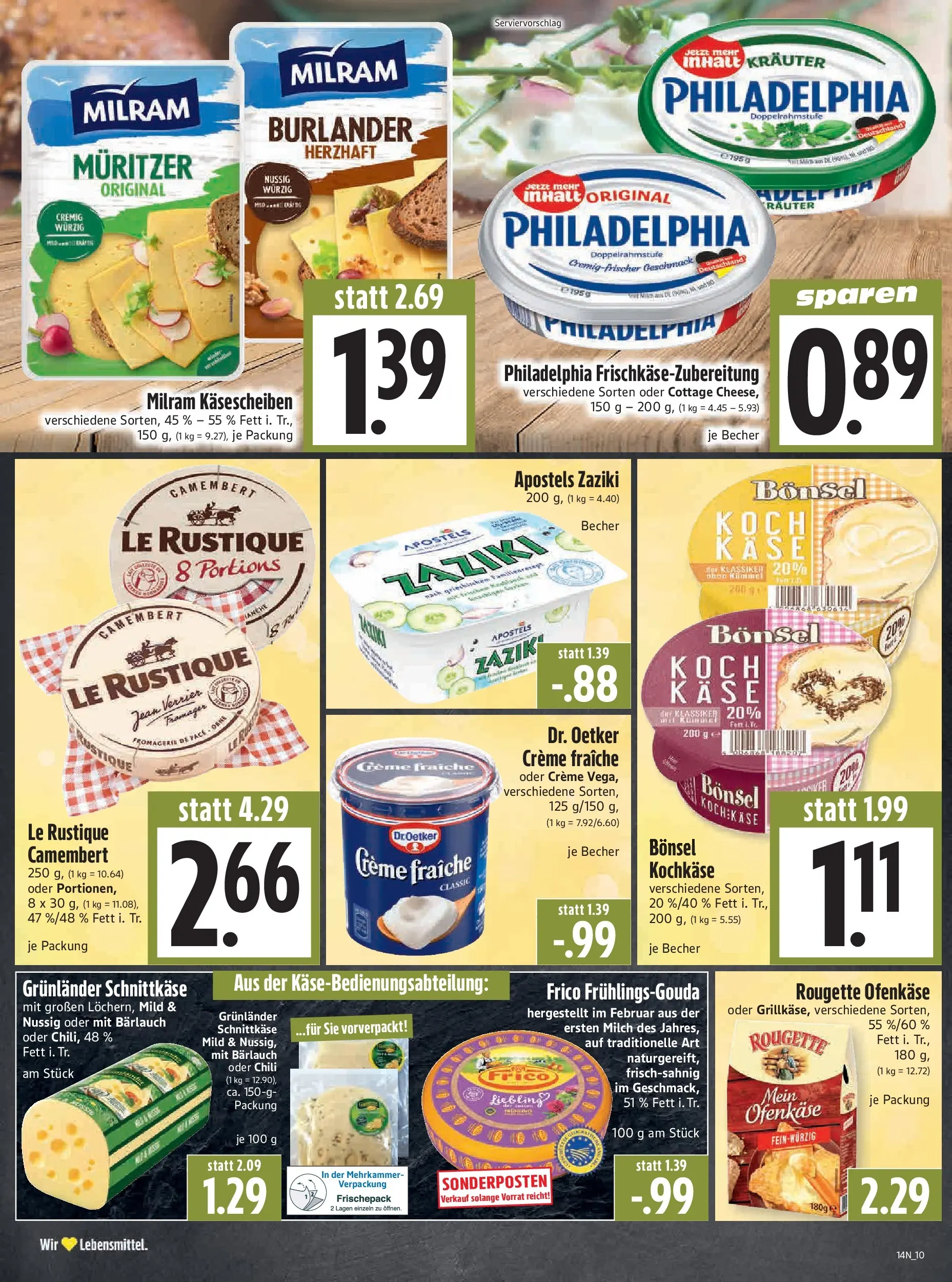 Angebote - Edeka Hahner: Wochenangebote (ab 29.03.2026) zum Blättern | Seite: 12 | Produkte: Creme, Grunlander, Milram, Chili