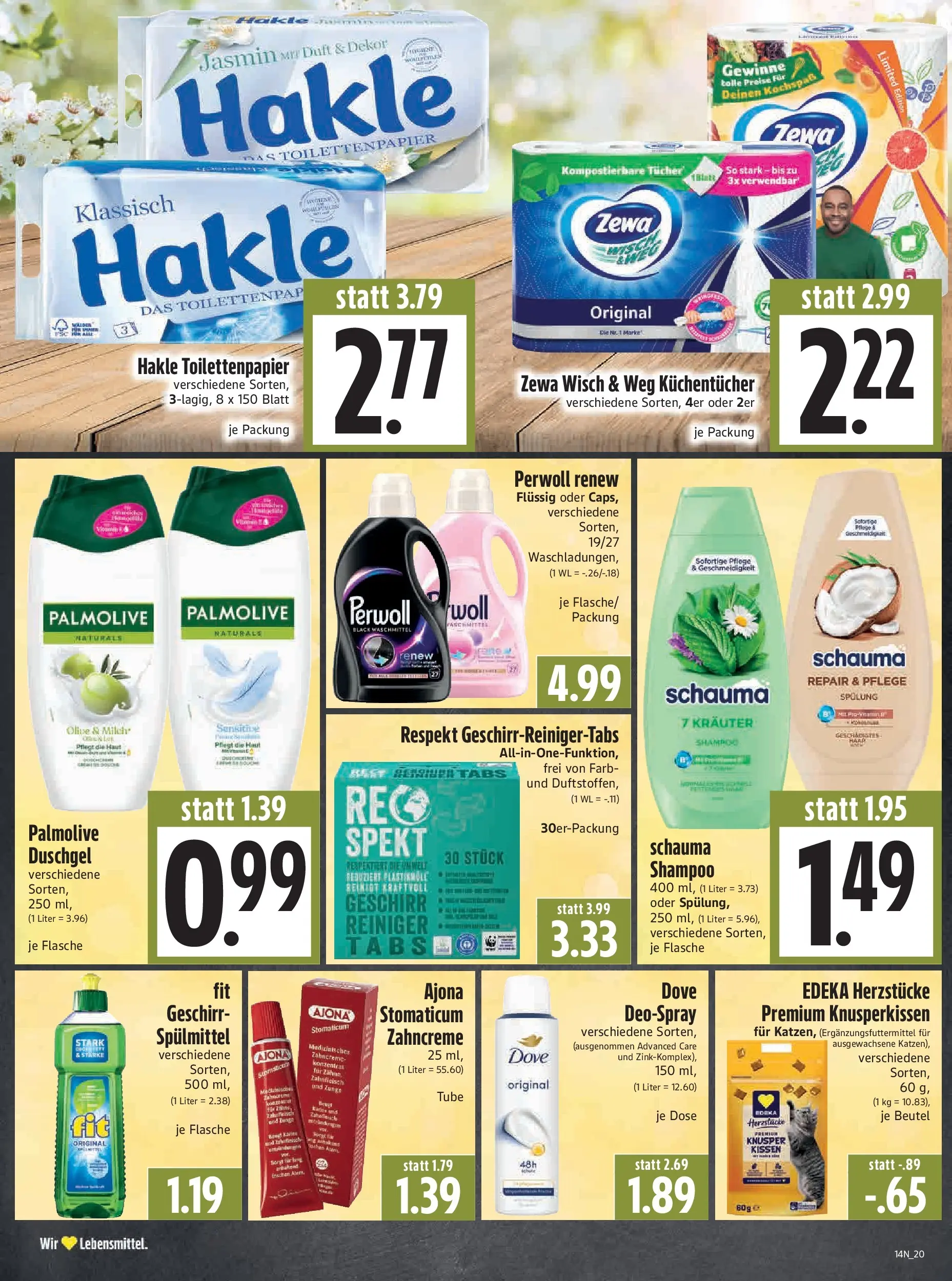 Angebote - Edeka Hahner: Wochenangebote (ab 29.03.2026) zum Blättern | Seite: 22 | Produkte: Duft, Shampoo, Duschgel, Waschmittel
