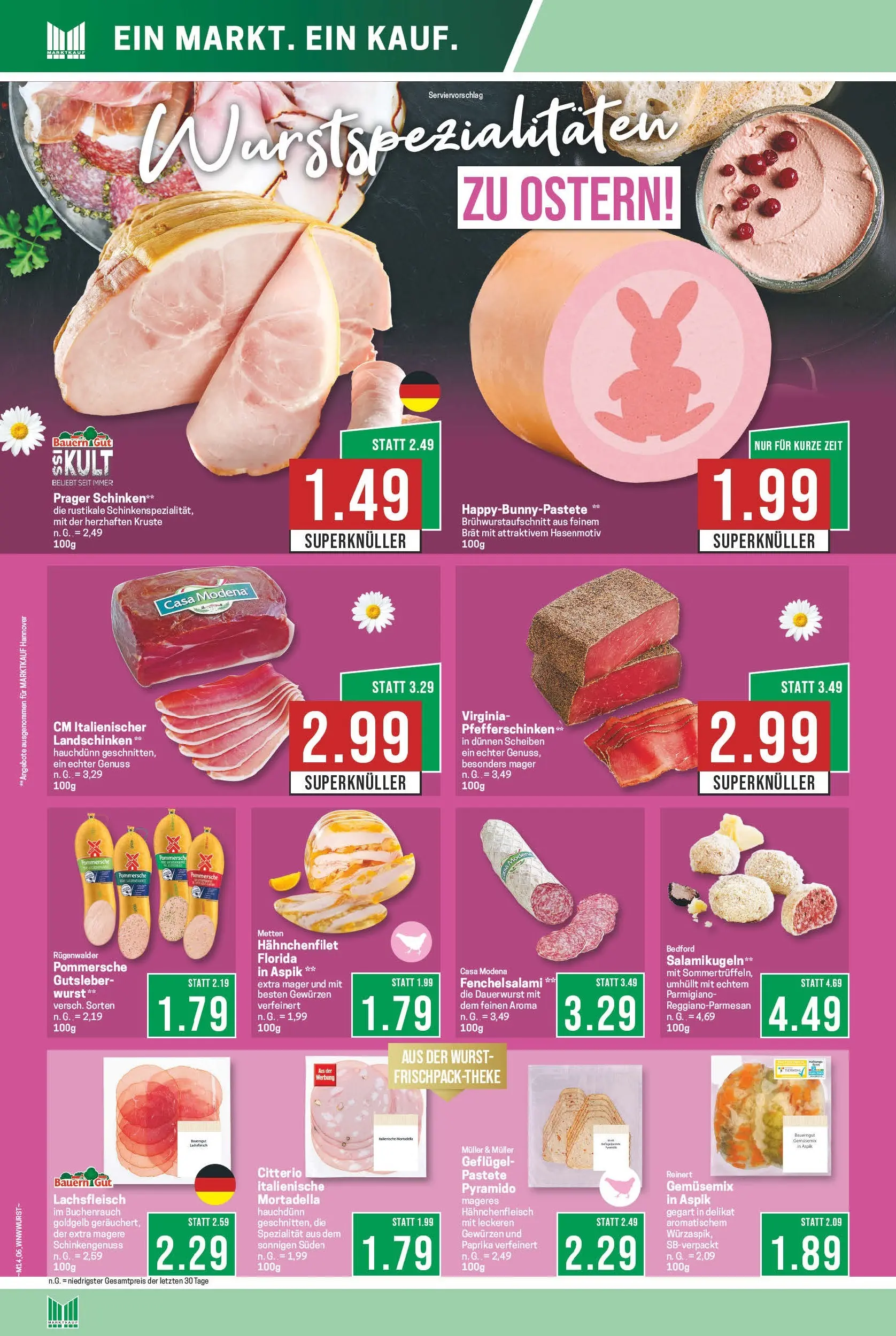Marktkauf Prospekt Meppen	 (ab 30.03.2026) » Angebote online | Seite: 8 | Produkte: Wurst