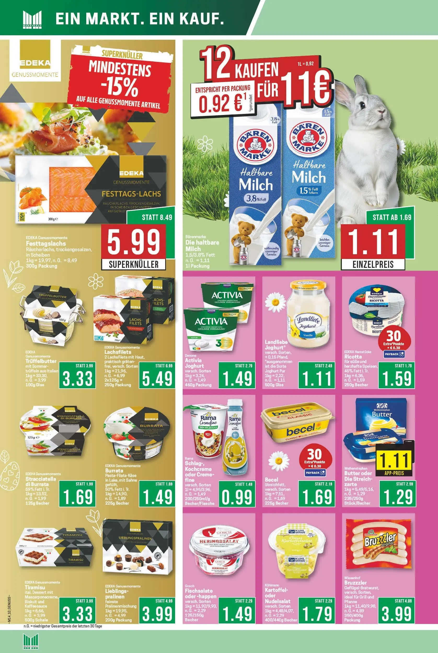 Marktkauf Prospekt Meppen	 (ab 30.03.2026) » Angebote online | Seite: 12 | Produkte: Activia, Grill, Milch, Landliebe joghurt
