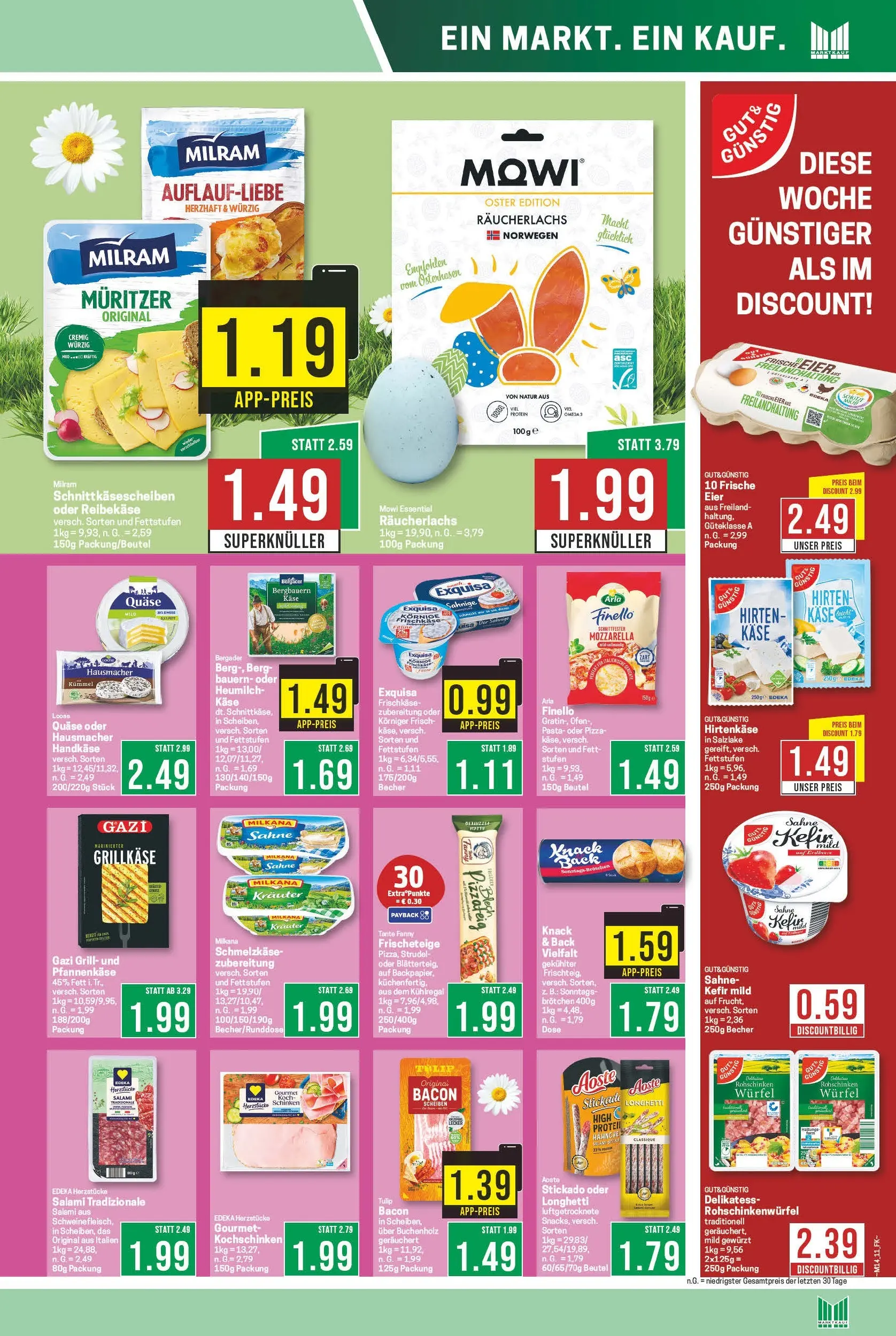 Marktkauf Prospekt Meppen	 (ab 30.03.2026) » Angebote online | Seite: 13 | Produkte: Grill, Mozzarella, Pasta, Salami