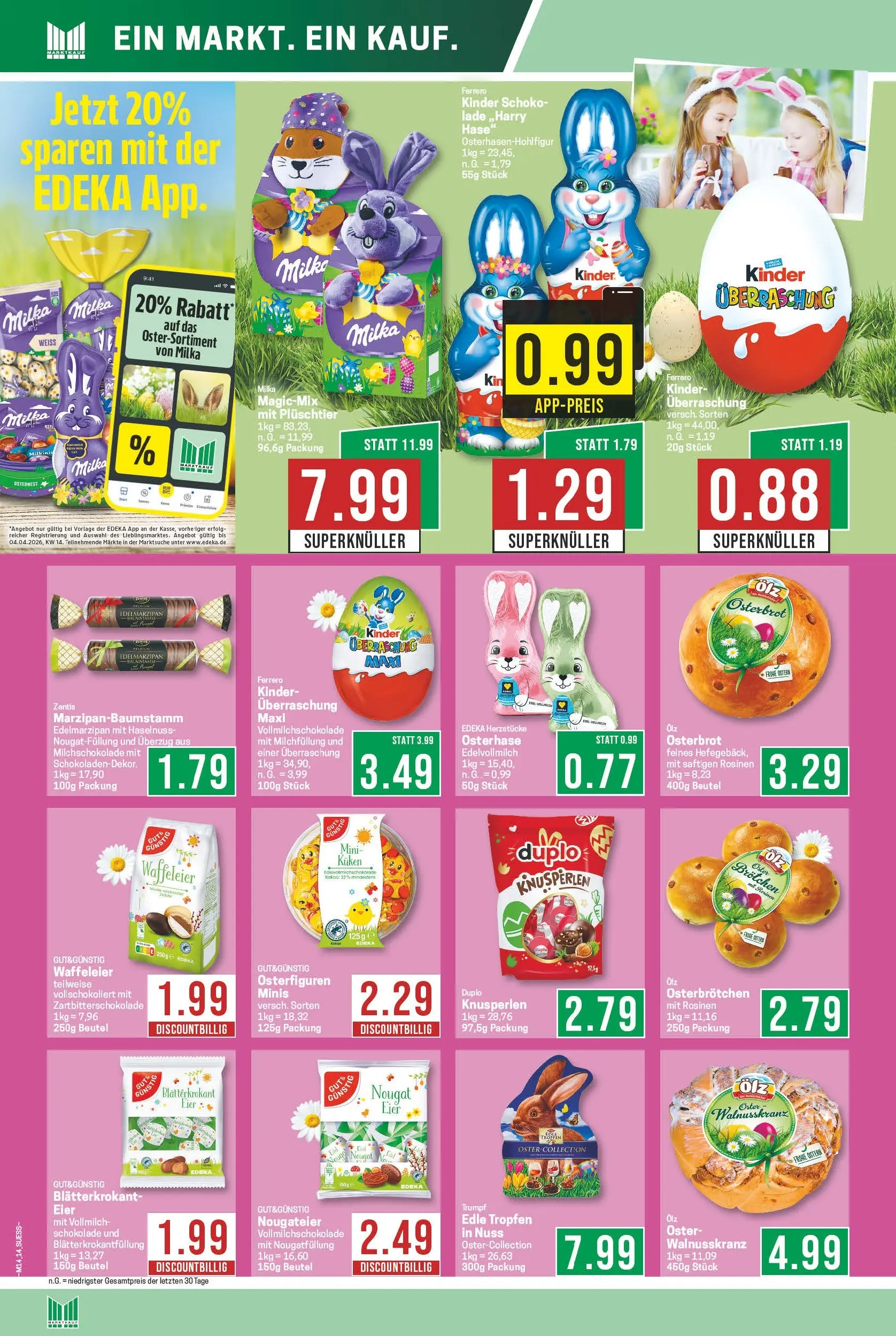 Marktkauf Prospekt Meppen	 (ab 30.03.2026) » Angebote online | Seite: 16 | Produkte: Eier, Schokolade, Milka, Rosinen