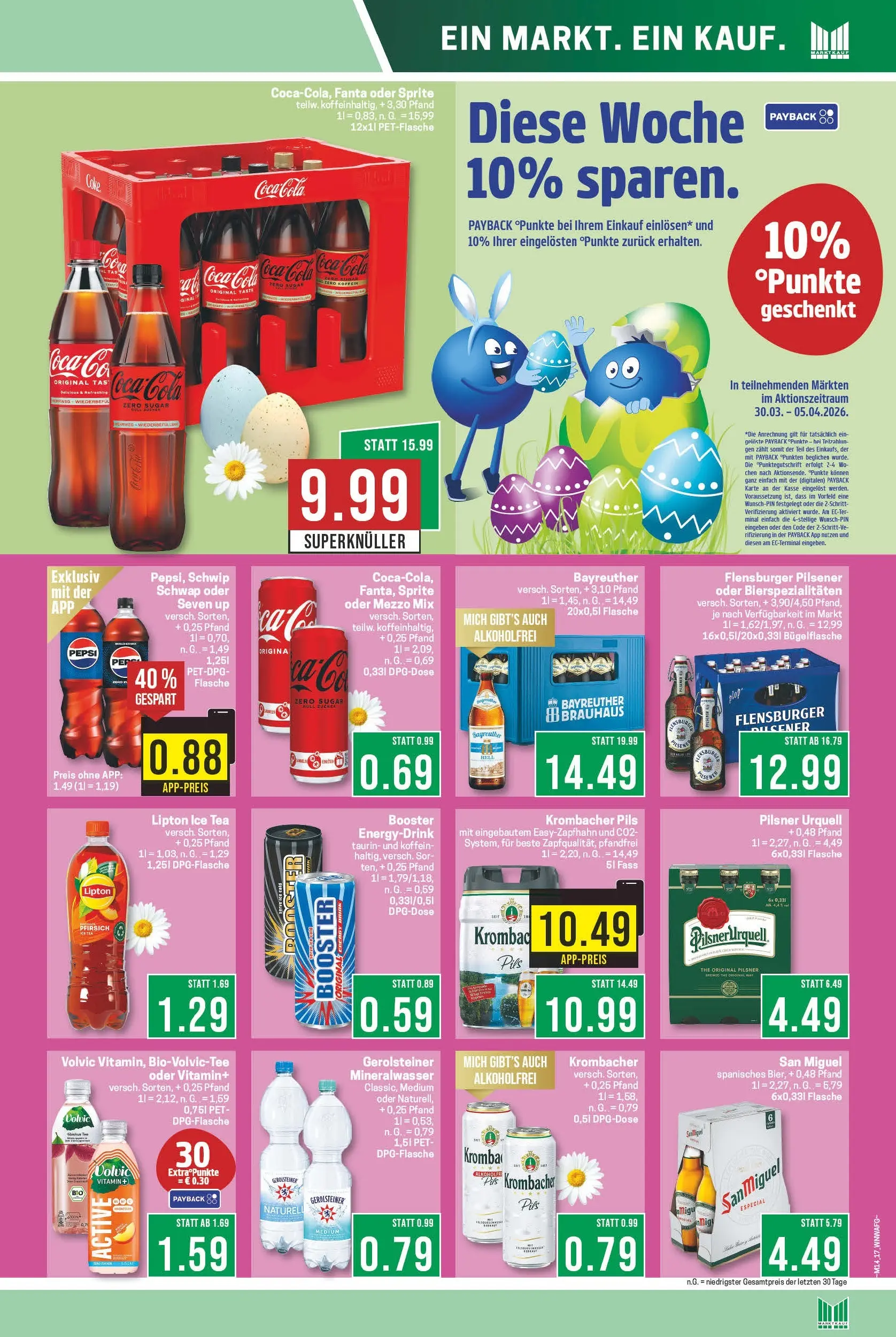 Marktkauf Prospekt Meppen	 (ab 30.03.2026) » Angebote online | Seite: 19 | Produkte: Coca cola, Pils, Mineralwasser, Gerolsteiner
