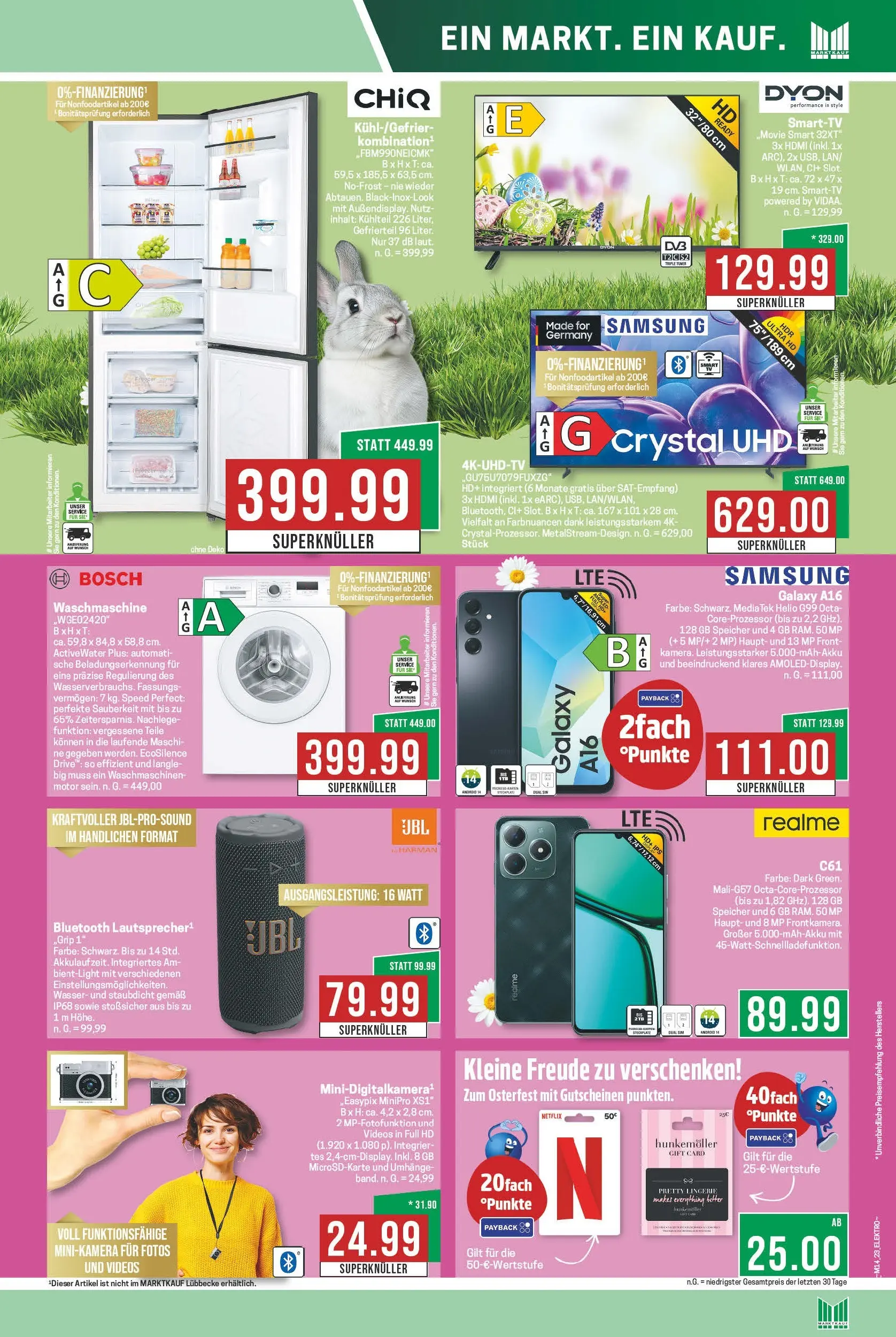 Marktkauf Prospekt Meppen	 (ab 30.03.2026) » Angebote online | Seite: 27 | Produkte: Bosch, Waschmaschine, Samsung, Wasser