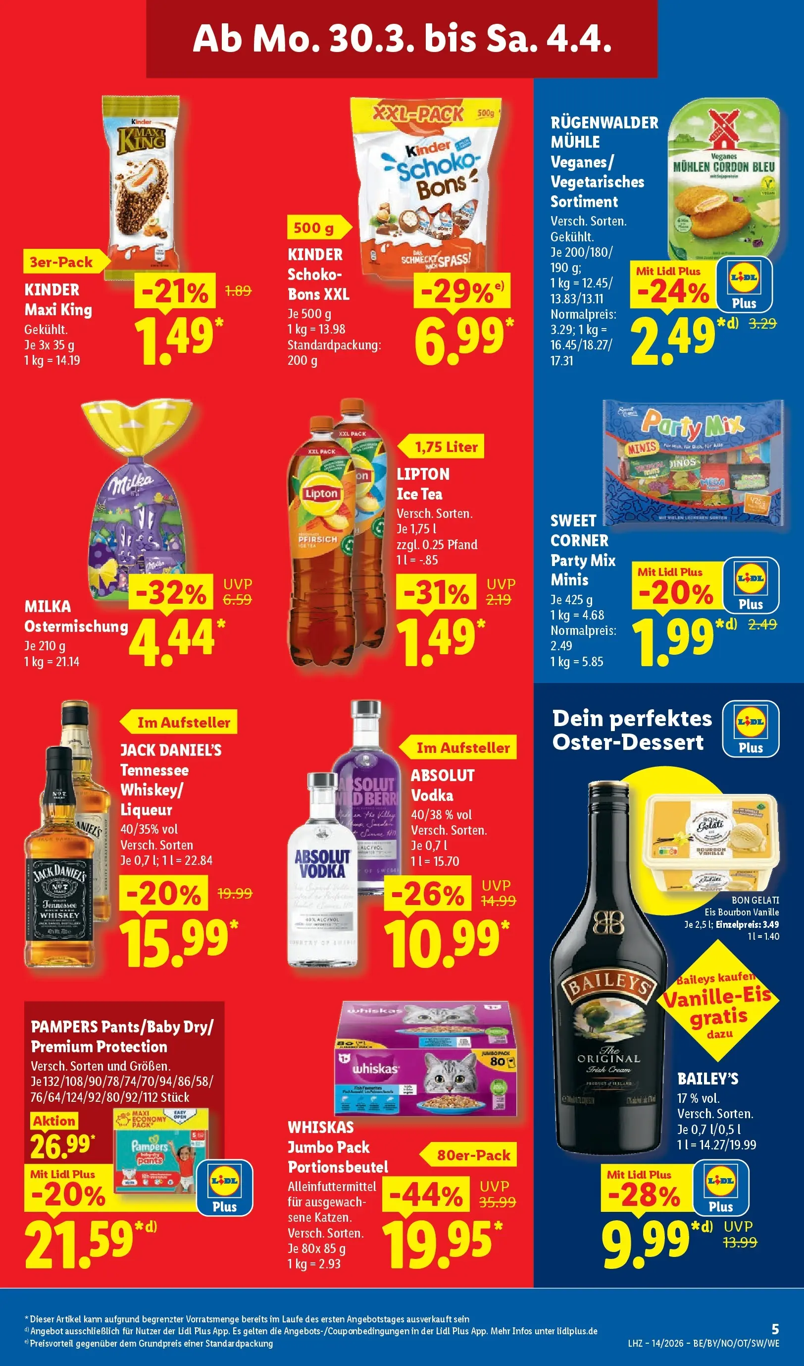 Lidl Prospekt Plettenberg (ab 29.03.2026) zum Blättern » Angebote | Seite: 15 | Produkte: Mühle, Pampers, Pfirsich, Whiskey