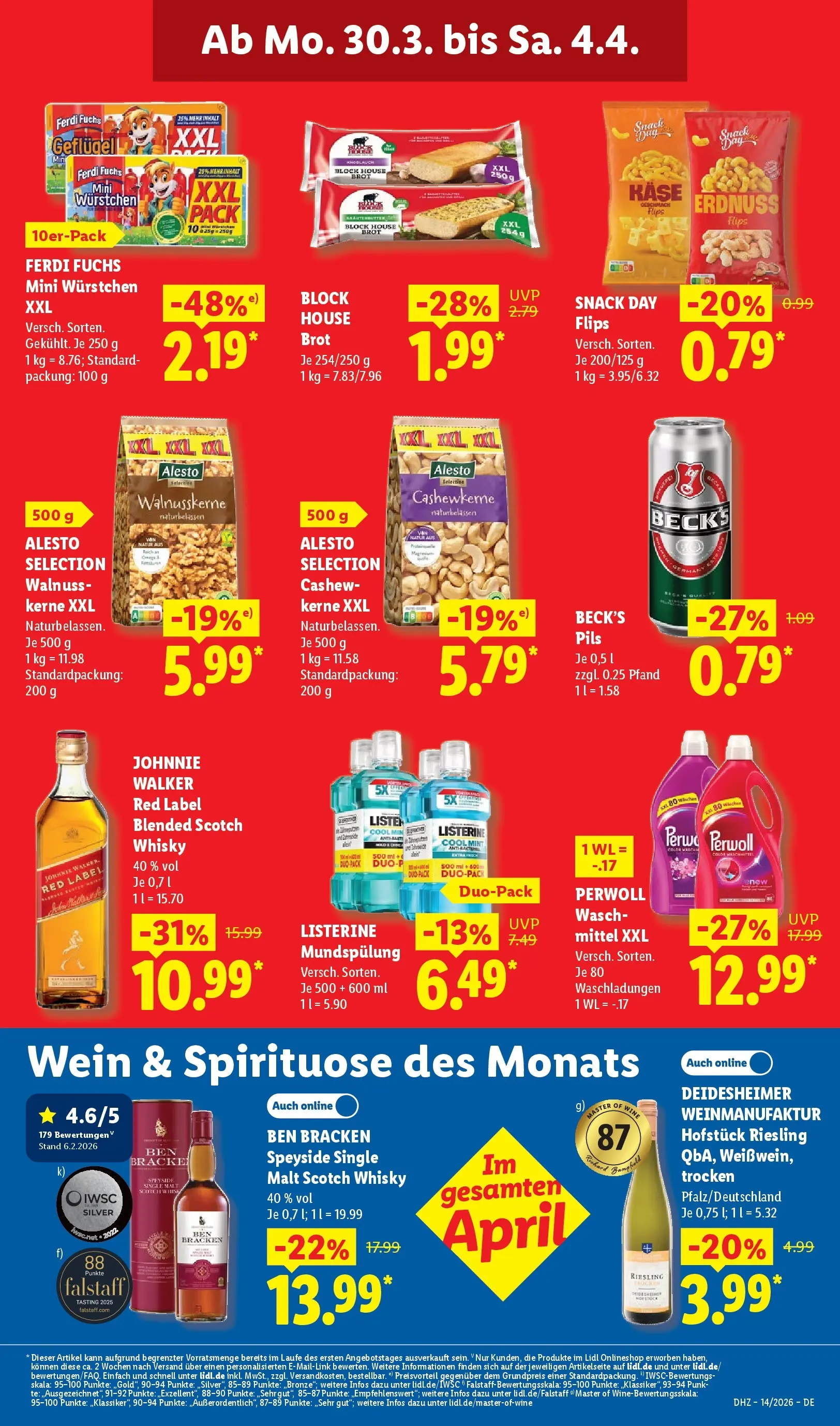Lidl Prospekt Plettenberg (ab 29.03.2026) zum Blättern » Angebote | Seite: 17 | Produkte: Käse, Pils, Perwoll, Listerine