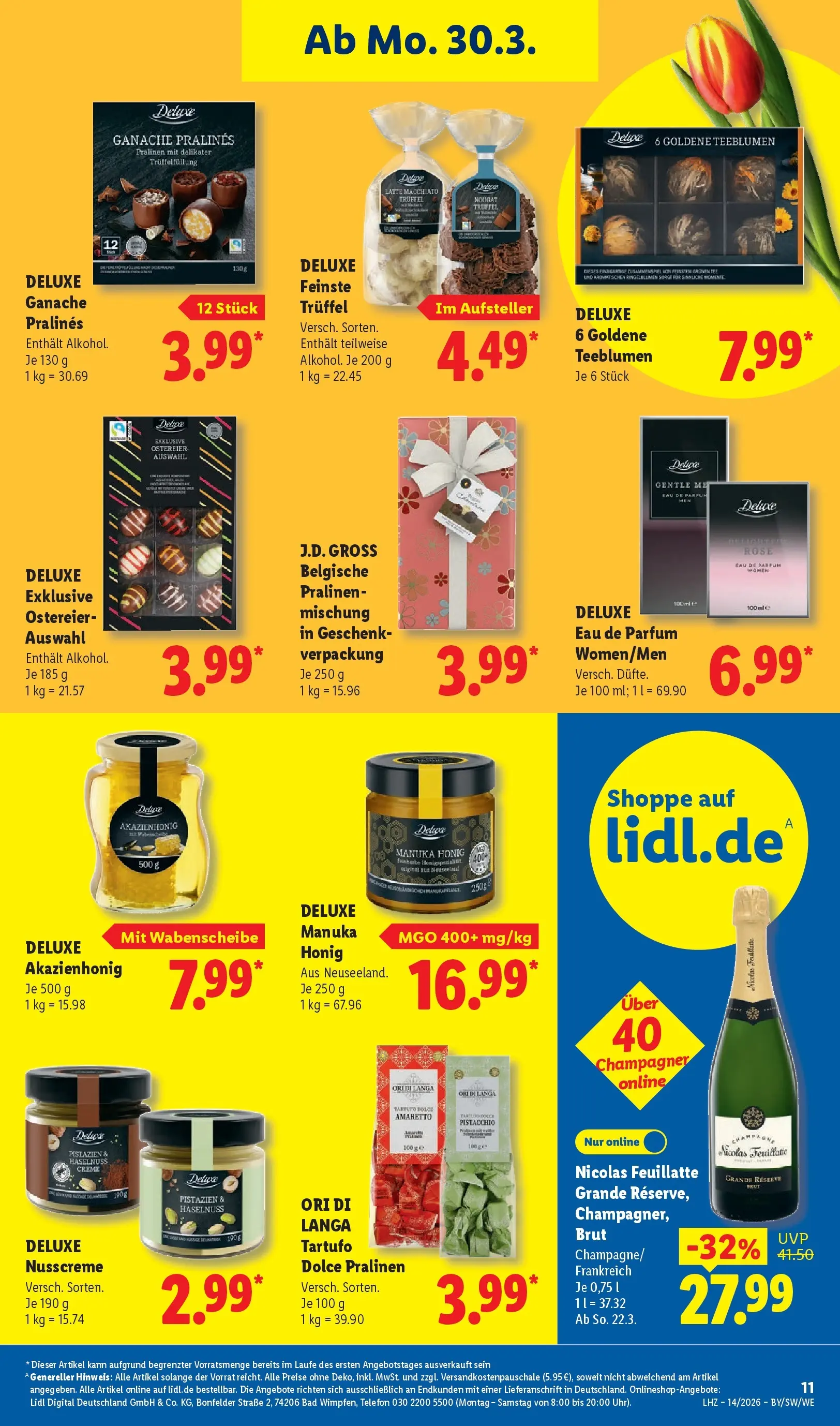 Lidl Prospekt Plettenberg (ab 29.03.2026) zum Blättern » Angebote | Seite: 23 | Produkte: Parfüm, Pistazien, Creme, Eau de Parfum