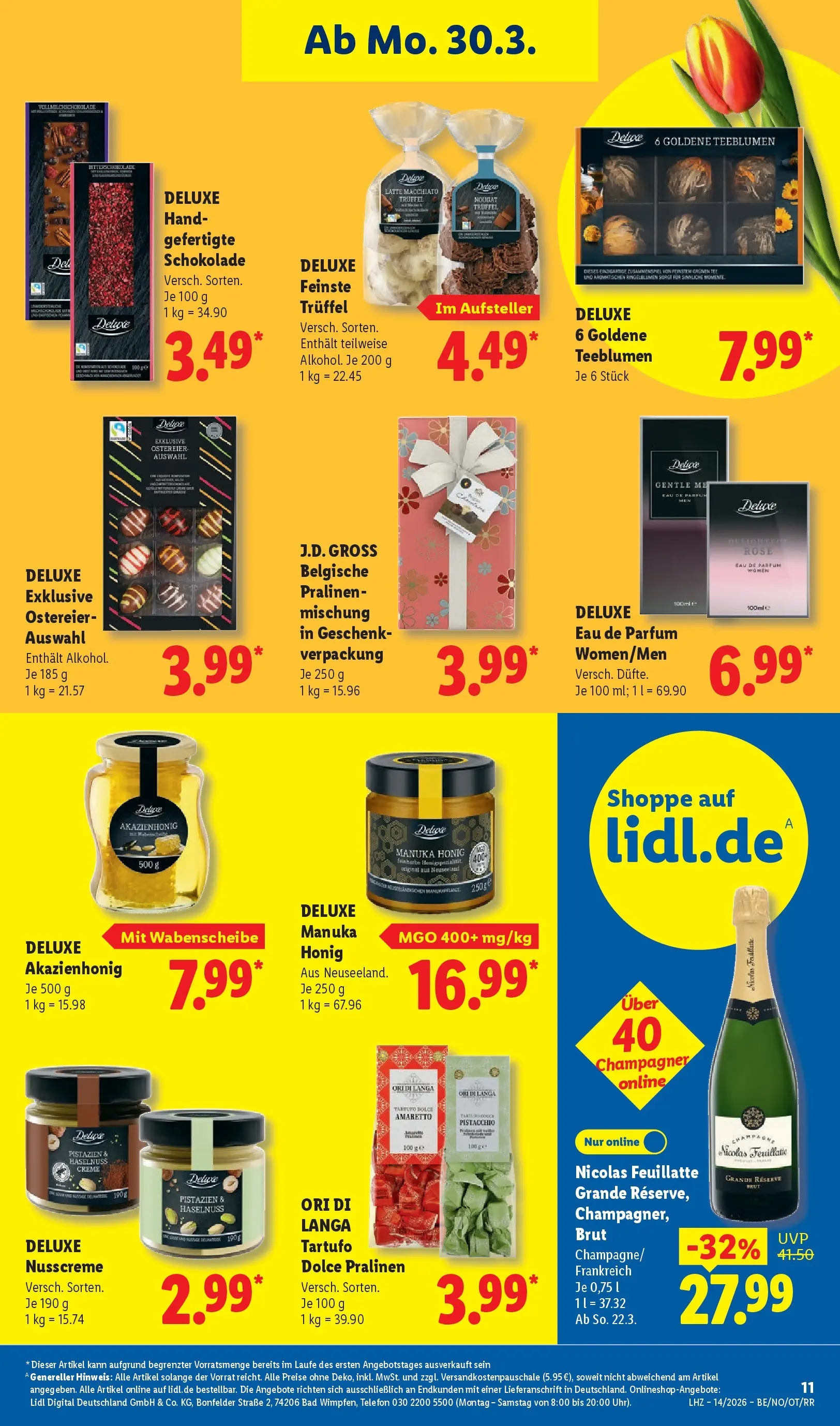Lidl Prospekt Zülpich (ab 29.03.2026) zum Blättern » Angebote | Seite: 19 | Produkte: Parfüm, Pistazien, Creme, Eau de Parfum