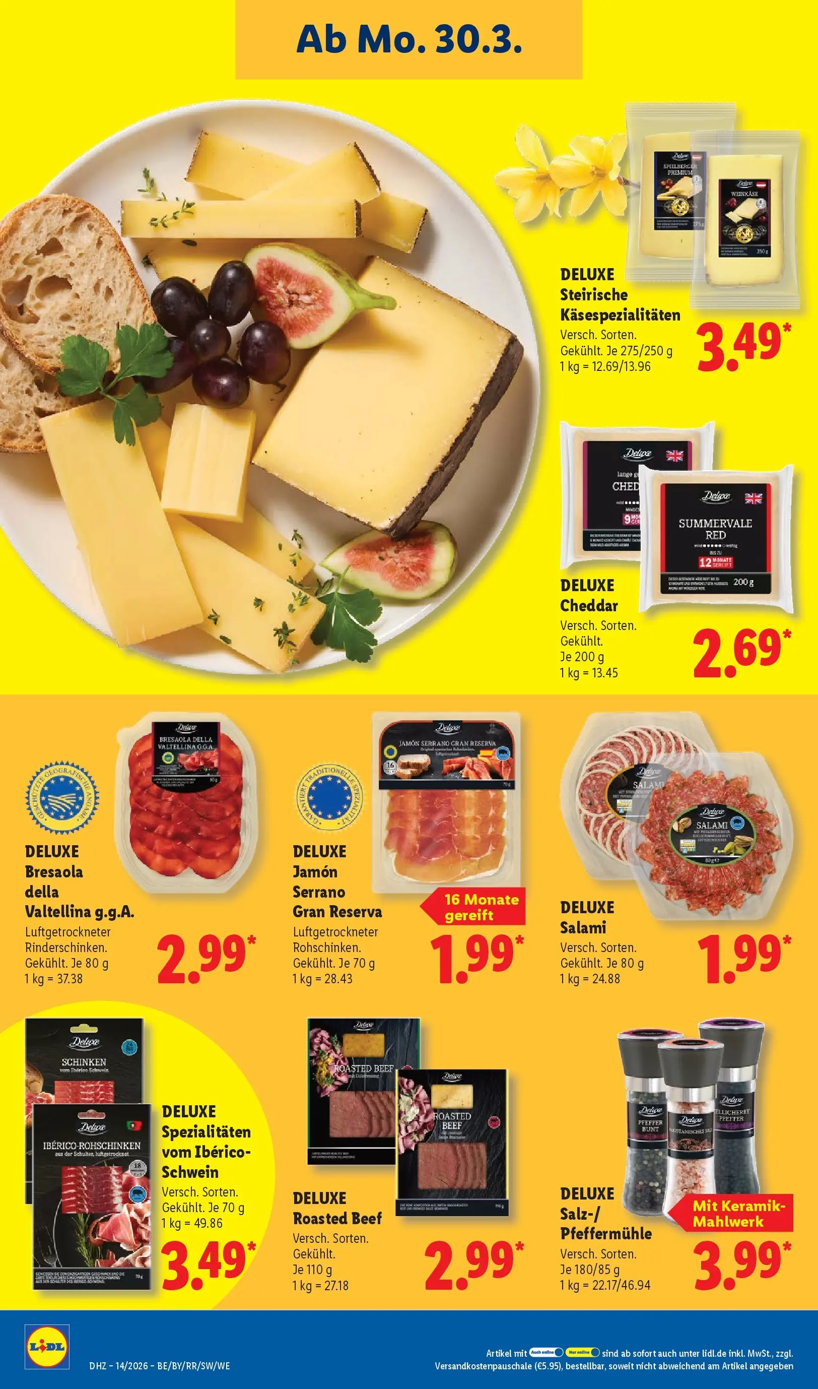 Lidl Prospekt Plettenberg (ab 29.03.2026) zum Blättern » Angebote | Seite: 24 | Produkte: Pfeffer, Salami, Schinken