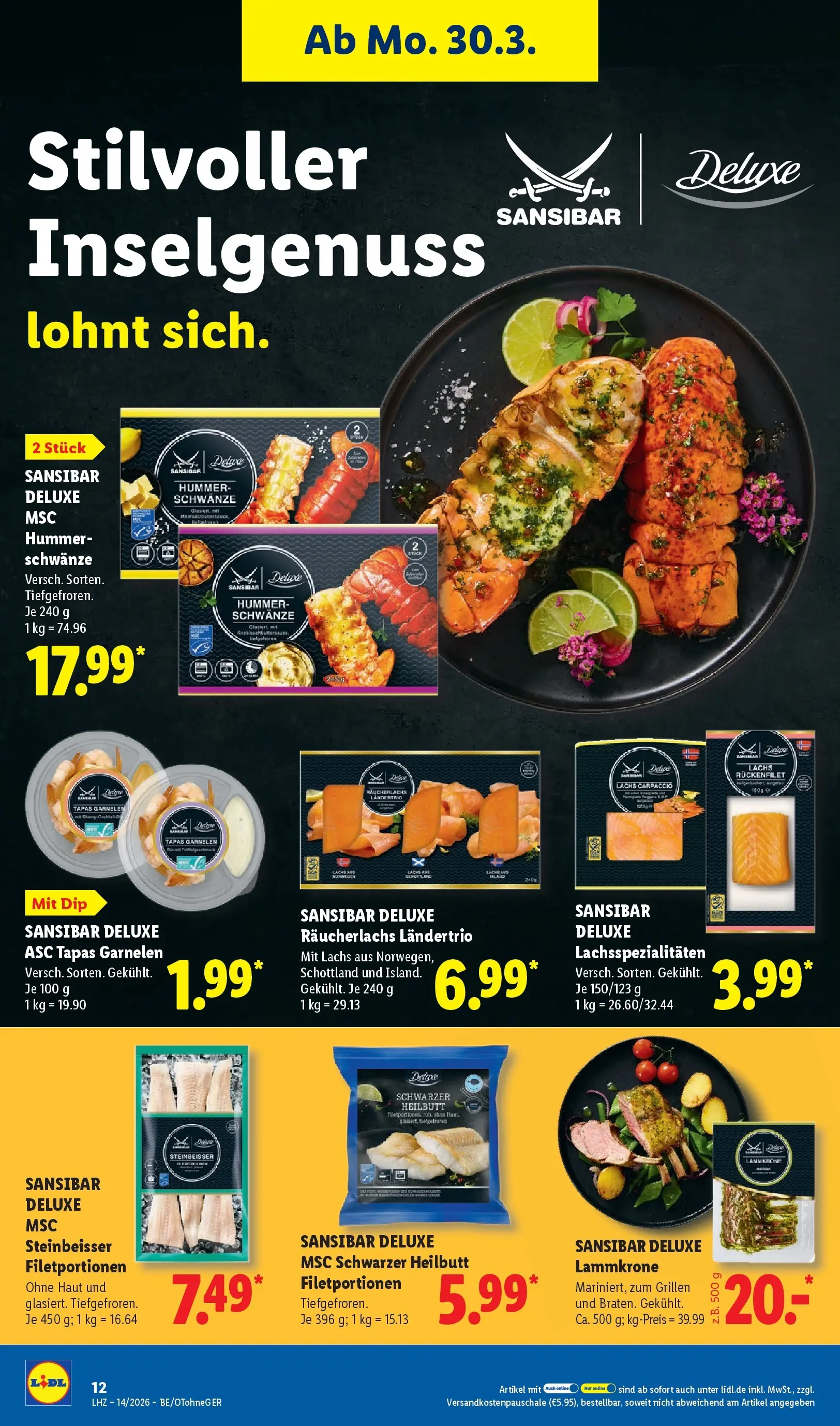 Lidl Prospekt Mahlow (ab 29.03.2026) » Angebote online | Seite: 28 | Produkte: Garnelen, Lachs, Räucherlachs Lidl Prospekt Mahlow (ab 29.03.2026) zum Blättern » Angebote | Seite: 28 | Produkte: Garnelen, Lachs, Räucherlachs