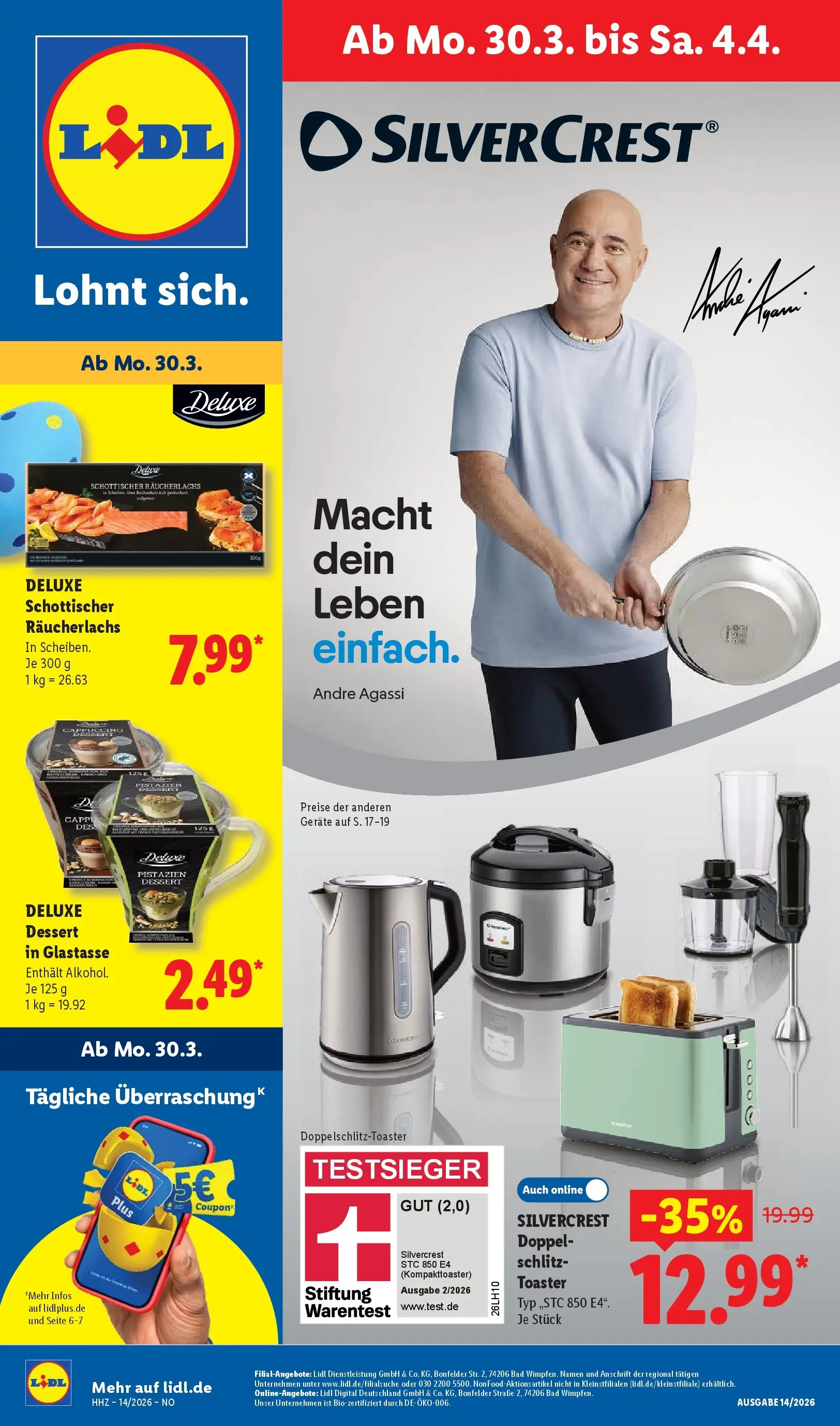 Lidl Prospekt Wahlstedt (ab 29.03.2026) » Angebote online | Seite: 5 | Produkte: Toaster, Bad, Pistazien, Räucherlachs Lidl Prospekt Wahlstedt (ab 29.03.2026) zum Blättern » Angebote | Seite: 5 | Produkte: Toaster, Bad, Pistazien, Räucherlachs