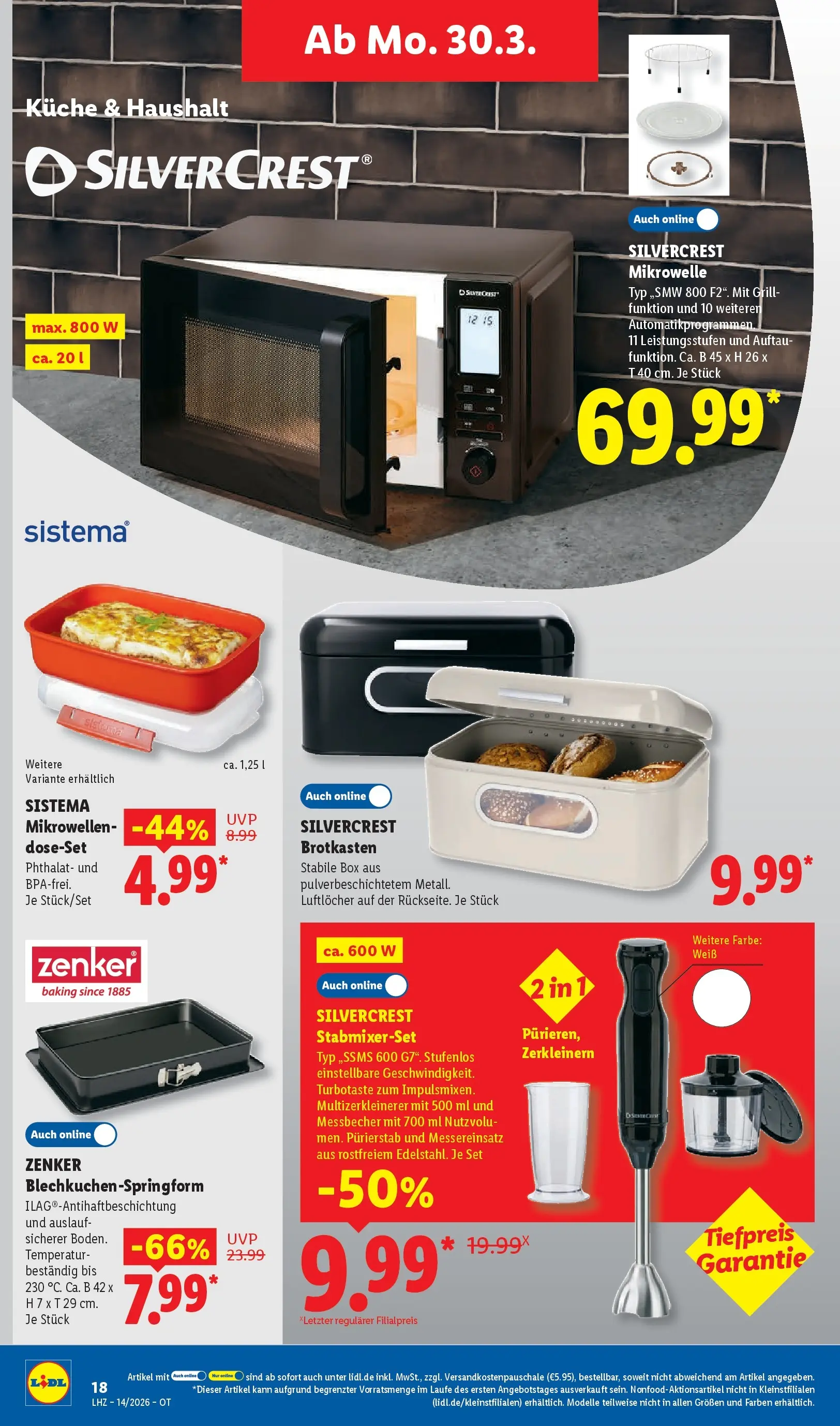 Lidl Prospekt Malchow (ab 29.03.2026) zum Blättern » Angebote | Seite: 38 | Produkte: Mikrowelle, Grill, Box, Küche