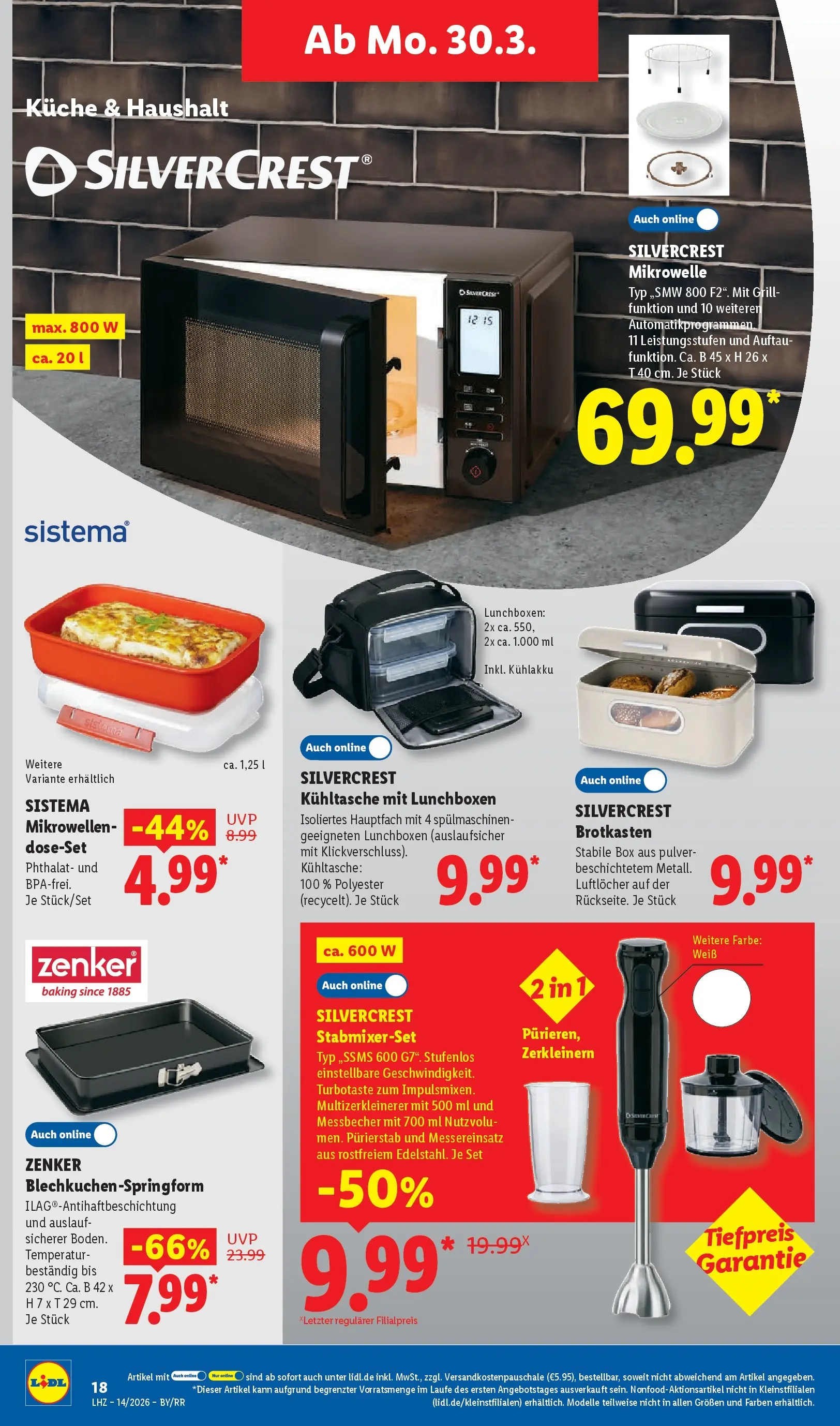 Lidl Prospekt Zülpich (ab 29.03.2026) zum Blättern » Angebote | Seite: 34 | Produkte: Mikrowelle, Grill, Box, Küche