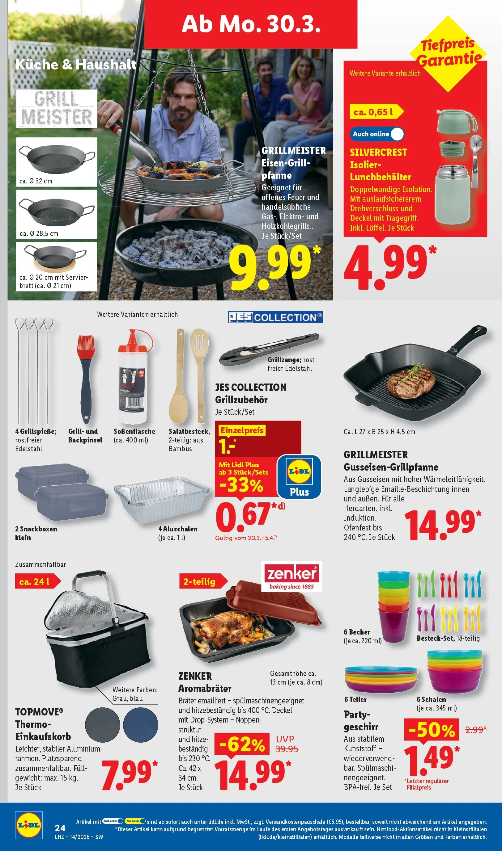 Lidl Prospekt Mühlacker (ab 29.03.2026) zum Blättern » Angebote | Seite: 46 | Produkte: Gewicht, Grill, Küche