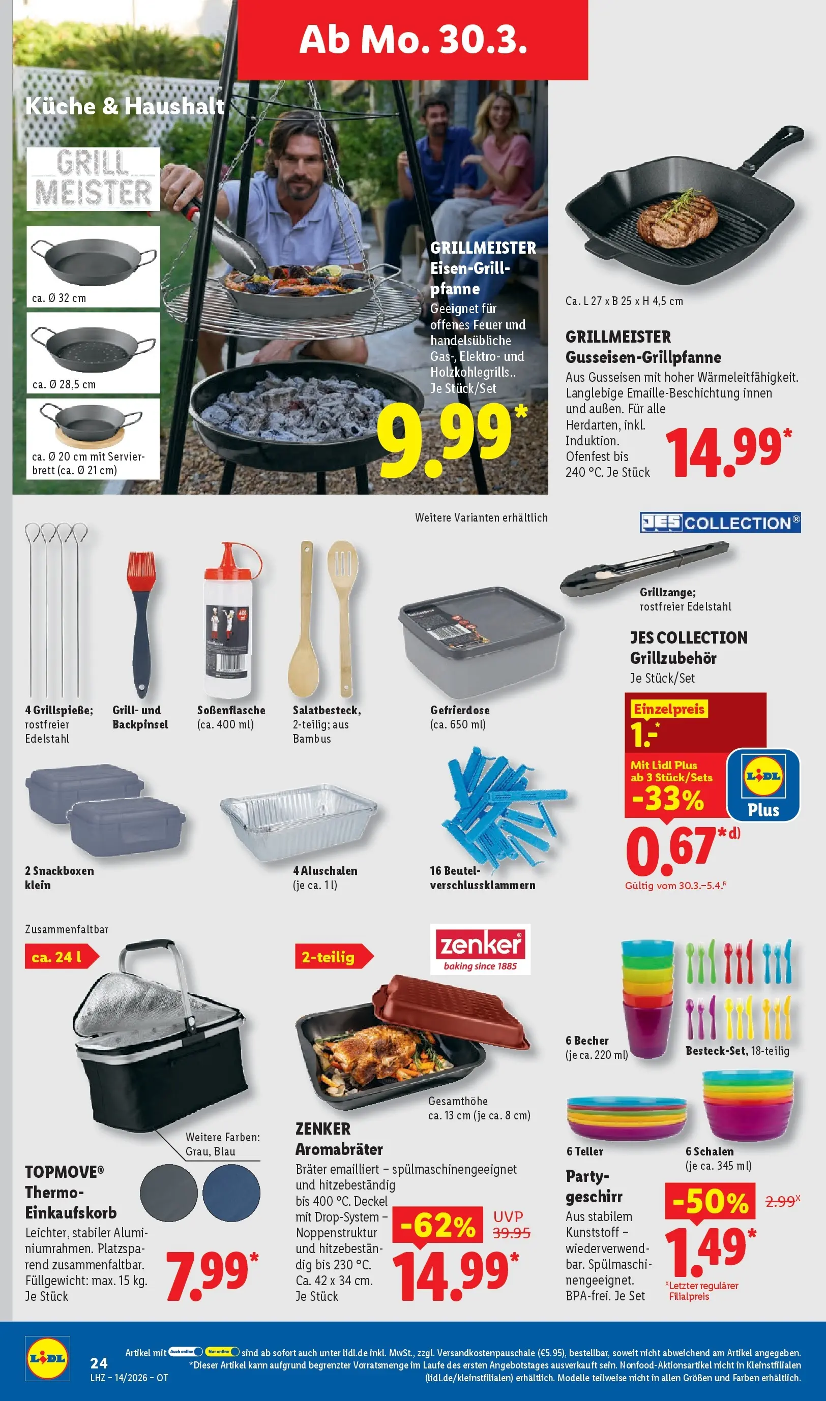 Lidl Prospekt Malchow (ab 29.03.2026) zum Blättern » Angebote | Seite: 46 | Produkte: Grill, Küche