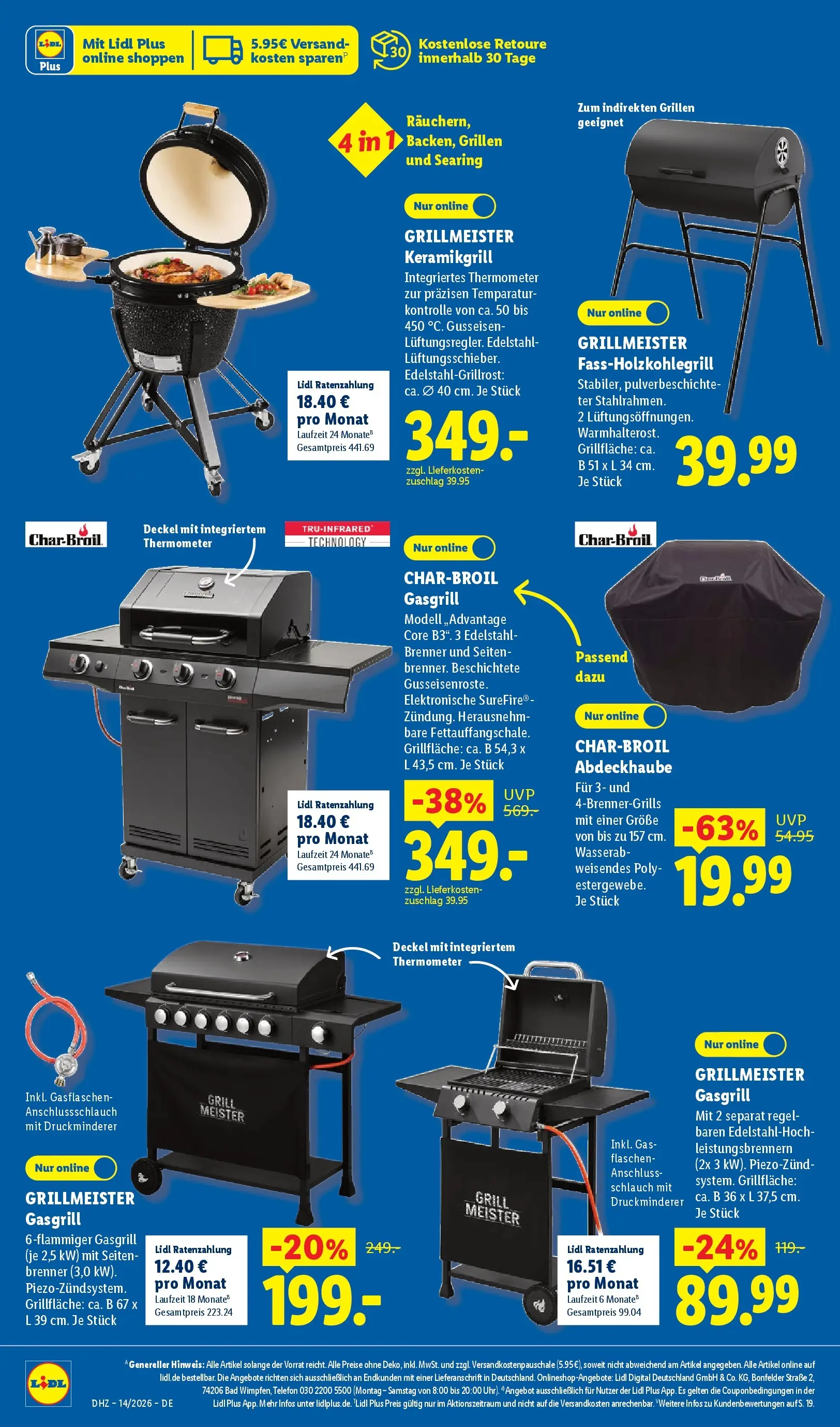 Lidl Prospekt Plettenberg (ab 29.03.2026) zum Blättern » Angebote | Seite: 48 | Produkte: Grill, Thermometer, Bad, Telefon