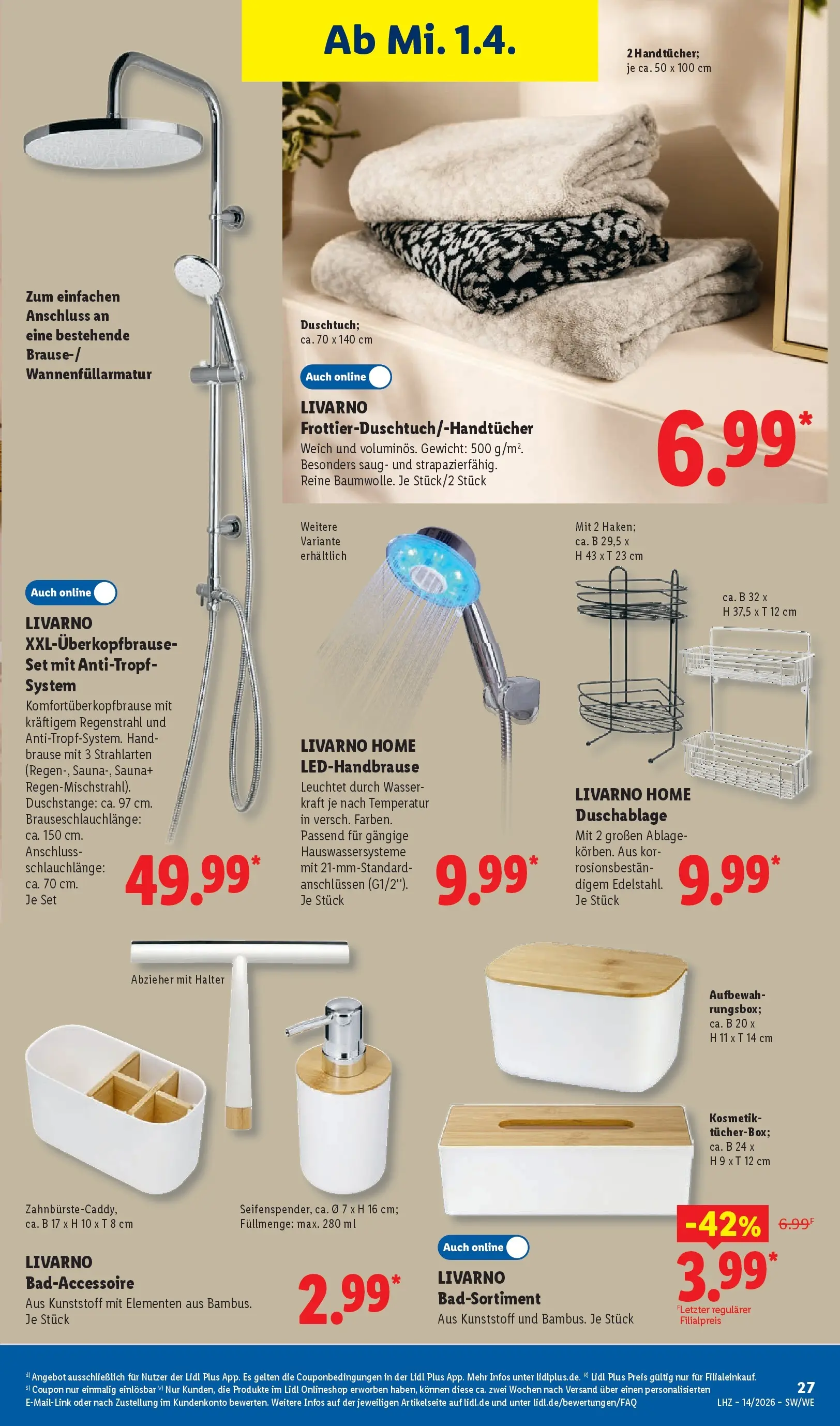 Lidl Prospekt Plettenberg (ab 29.03.2026) zum Blättern » Angebote | Seite: 51 | Produkte: Gewicht, Wasser