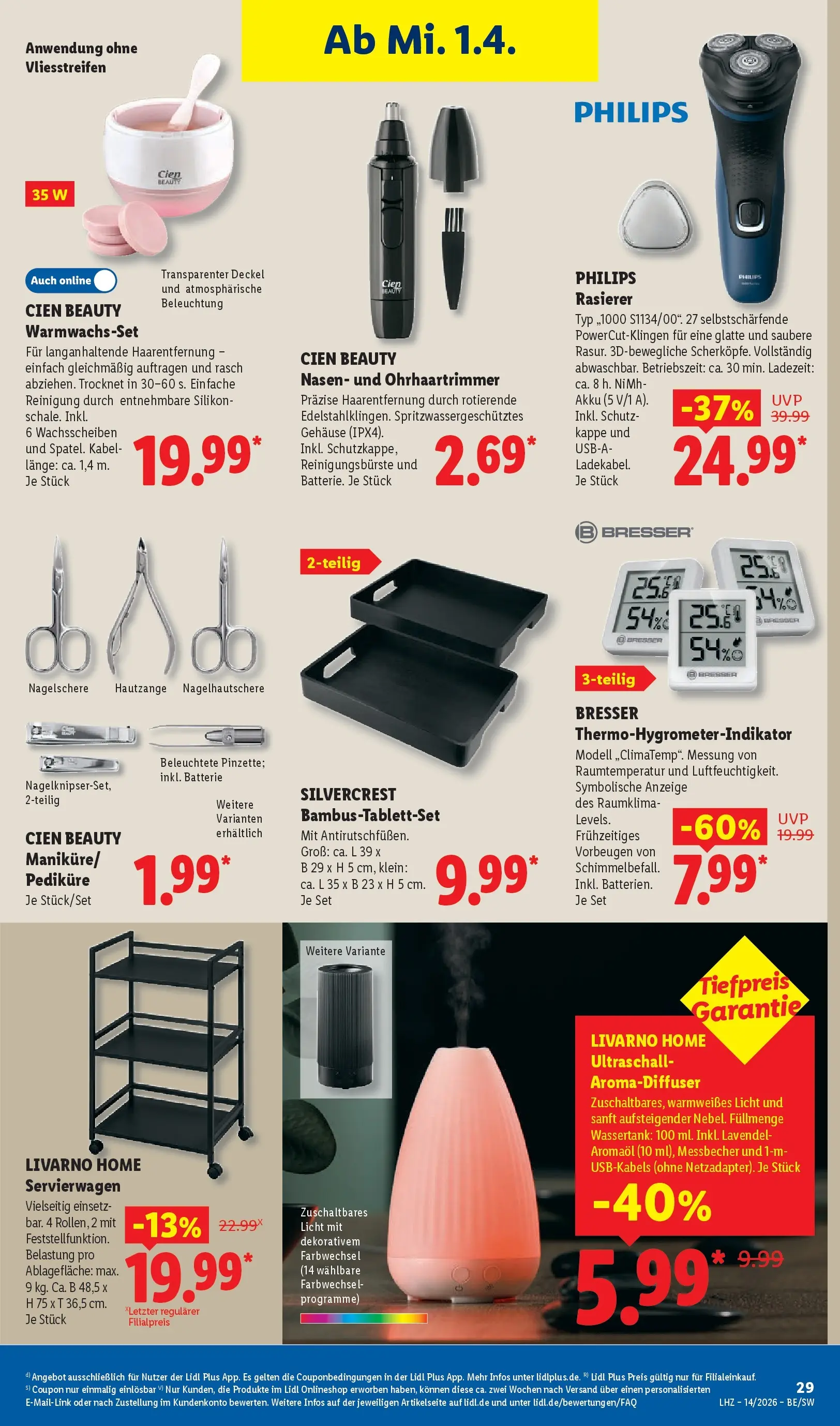 Lidl Prospekt Mahlow (ab 29.03.2026) » Angebote online | Seite: 53 | Produkte: Kabel, Philips, Rasierer, Servierwagen Lidl Prospekt Mahlow (ab 29.03.2026) zum Blättern » Angebote | Seite: 53 | Produkte: Kabel, Philips, Rasierer, Servierwagen