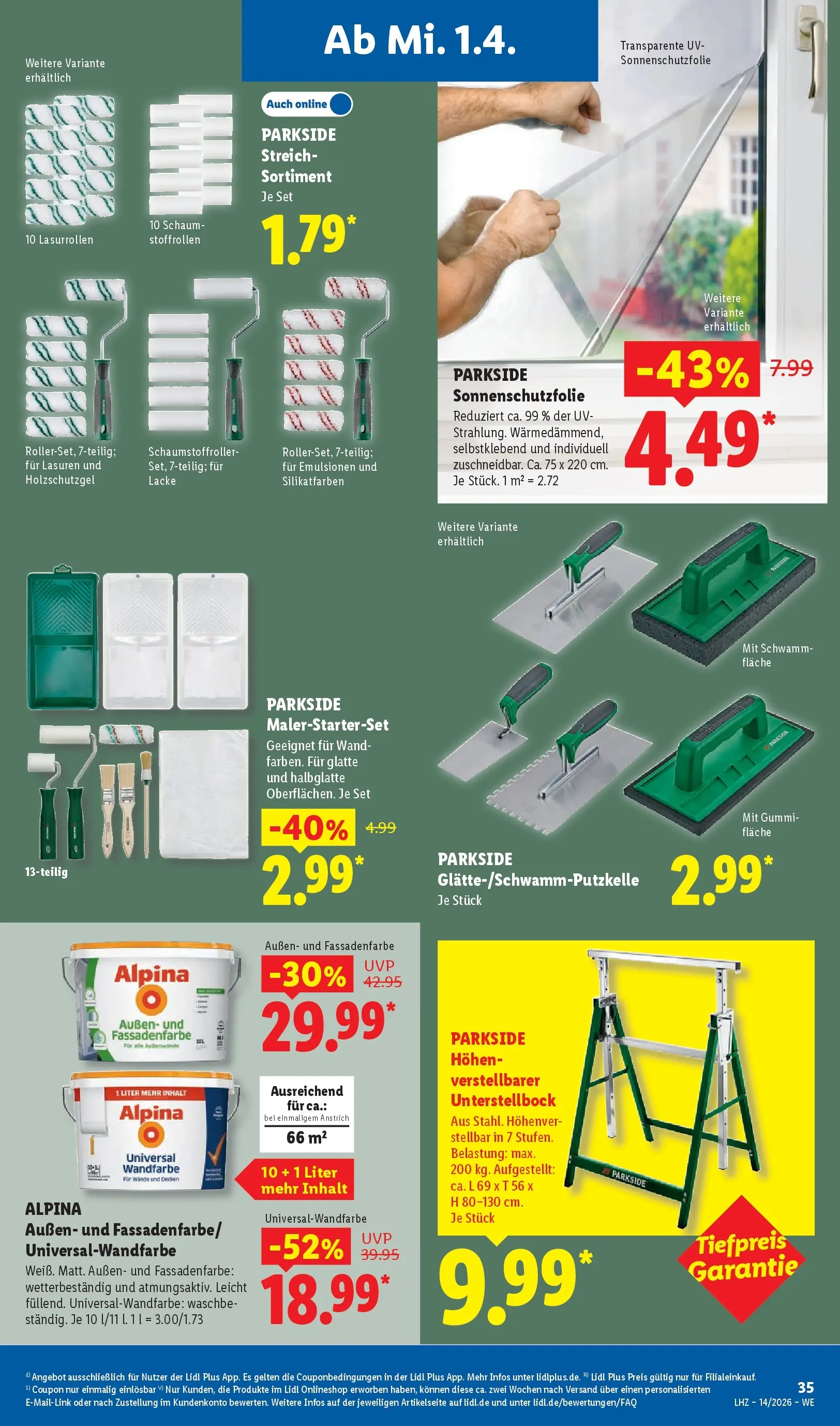 Lidl Prospekt Plettenberg (ab 29.03.2026) zum Blättern » Angebote | Seite: 59 | Produkte: Tür, Wandfarbe