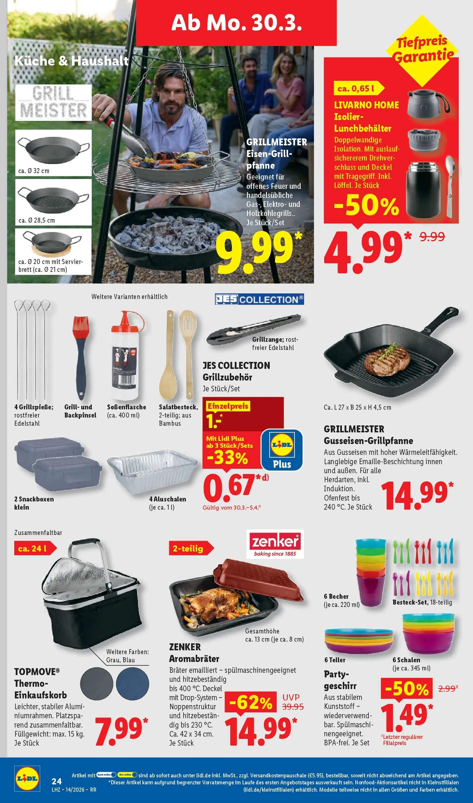 Lidl Prospekt Zülpich (ab 29.03.2026) zum Blättern » Angebote | Seite: 42 | Produkte: Grill, Küche