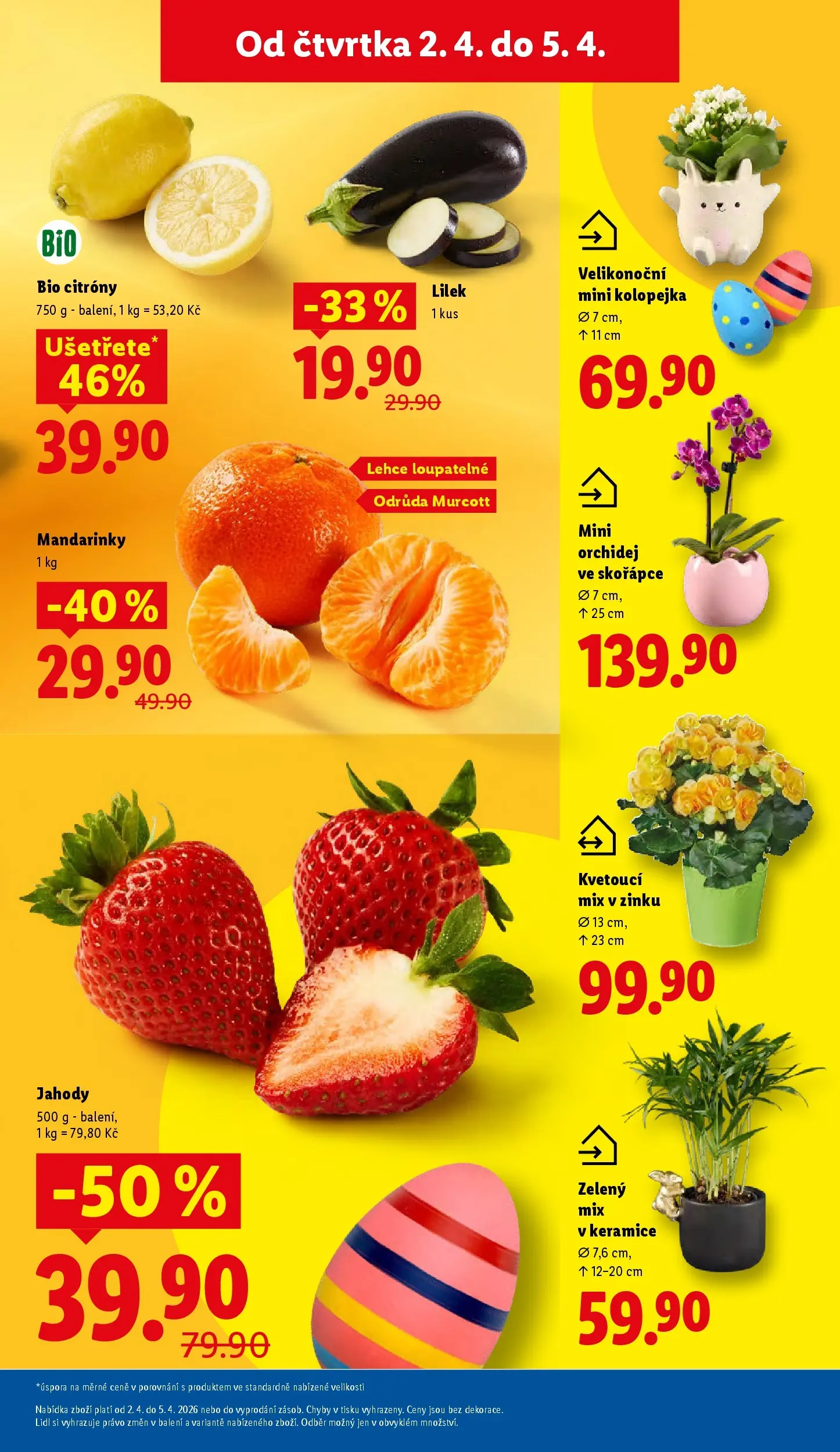 Lidl leták od 01.04.2026 - Nový akční leták | Strana: 9 | Produkty: Bio citrony, Kalanchoe, Lilek, Citróny