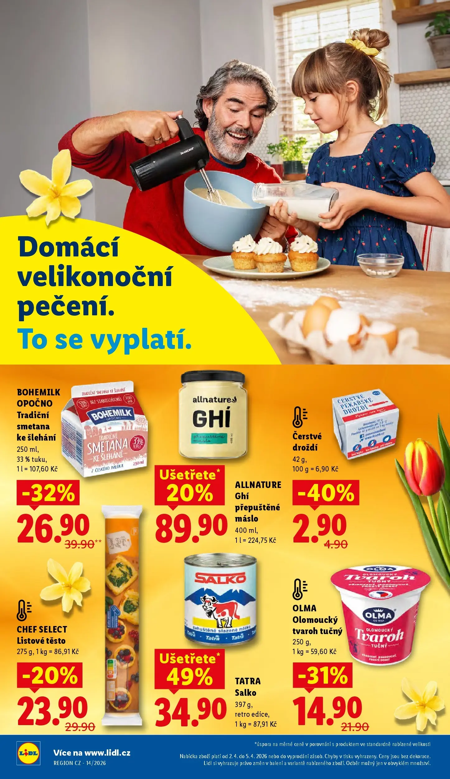 Lidl leták od 01.04.2026 - Nový akční leták | Strana: 16 | Produkty: Smetana, Ghee, Smetana ke šlehání, Tvaroh tučný