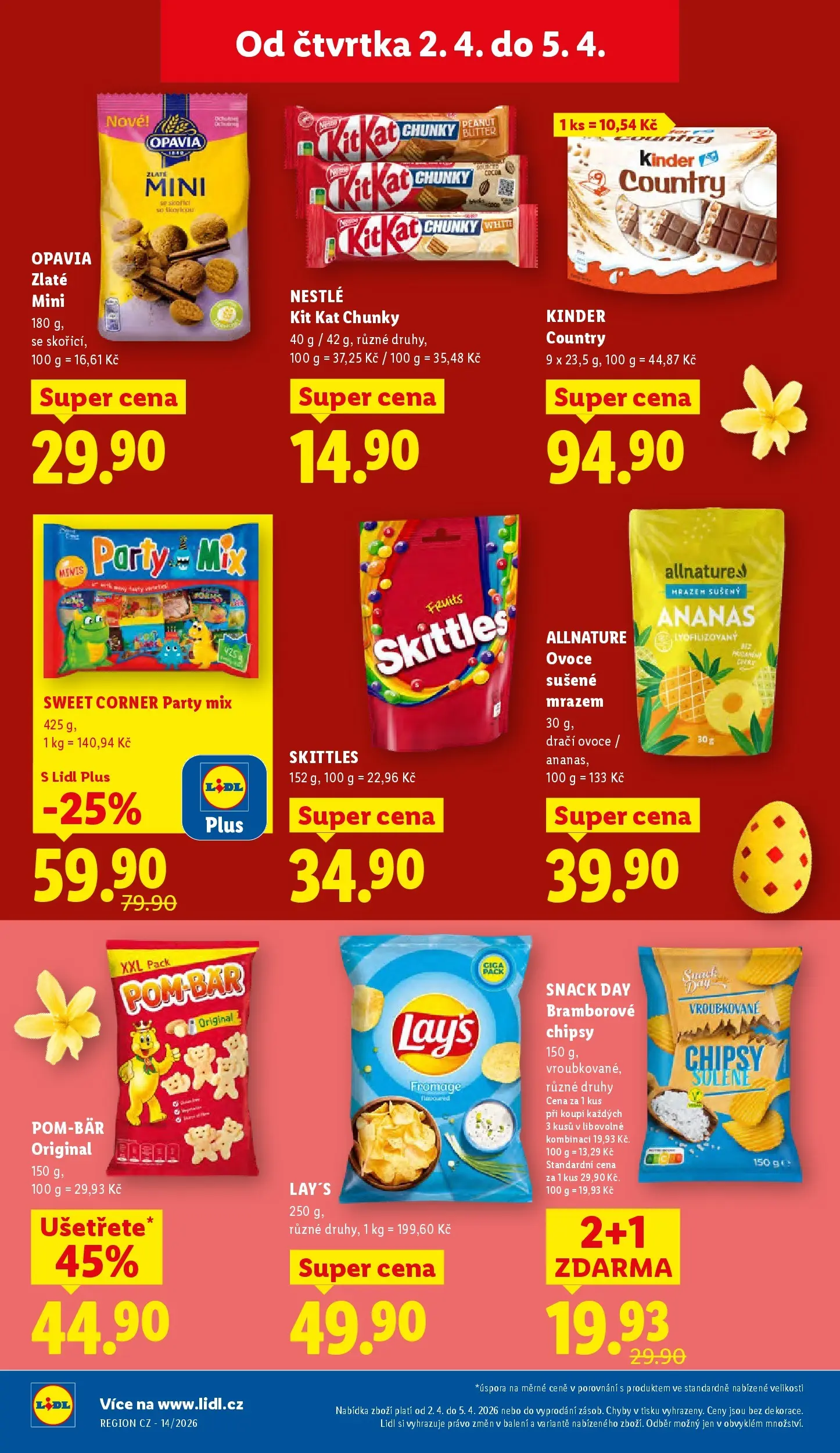 Lidl leták od 01.04.2026 - Nový akční leták | Strana: 26 | Produkty: Dračí ovoce, Ananas, Skittles, Chipsy