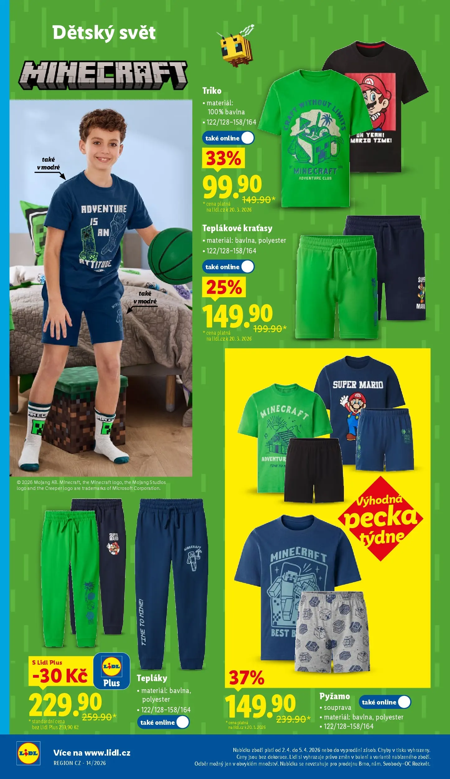 Lidl leták od 01.04.2026 - Nový akční leták | Strana: 28 | Produkty: Kraťasy, Pyžamo, Tepláky