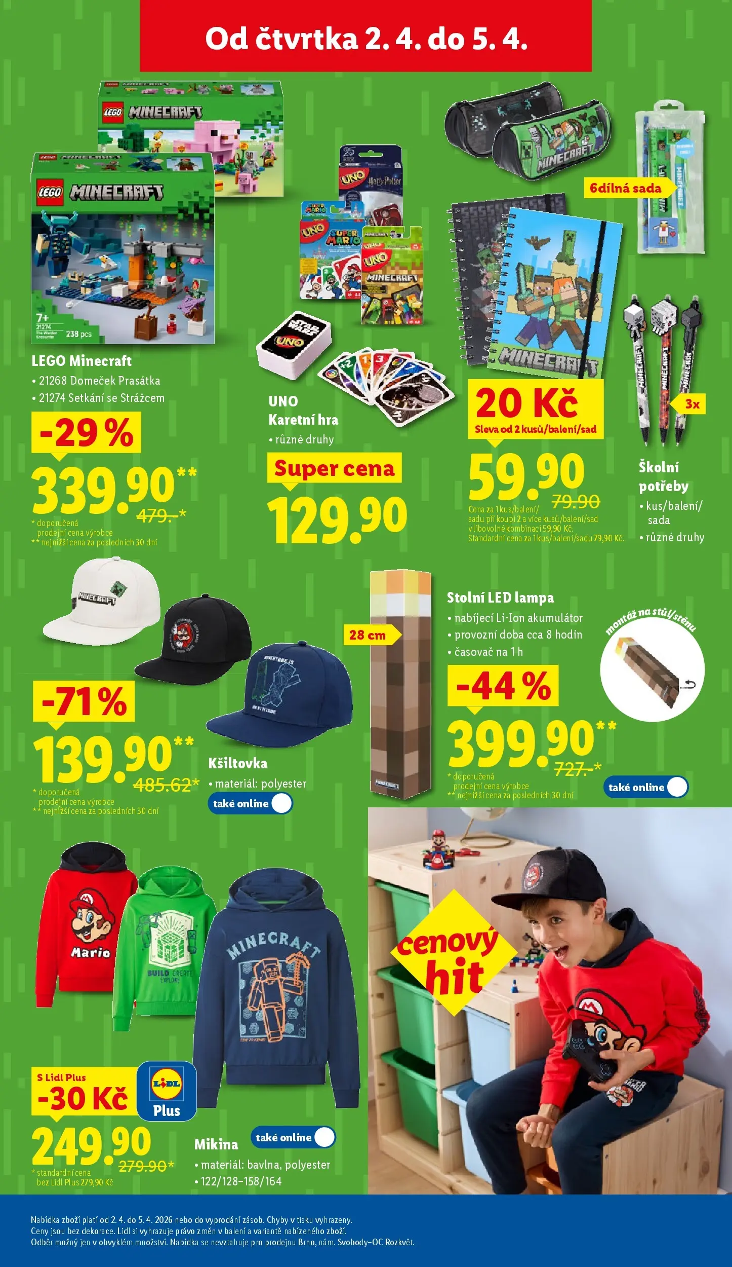 Lidl leták od 01.04.2026 - Nový akční leták | Strana: 29 | Produkty: LEGO, Časovač, LED, Školní potřeby