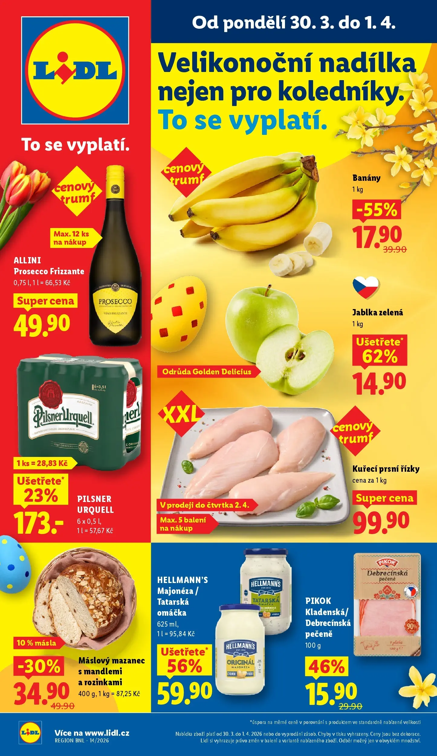 Lidl leták od 29.03.2026 - Nový akční leták | Strana: 1 | Produkty: Jablka, Frizzante, Apple, Pikok